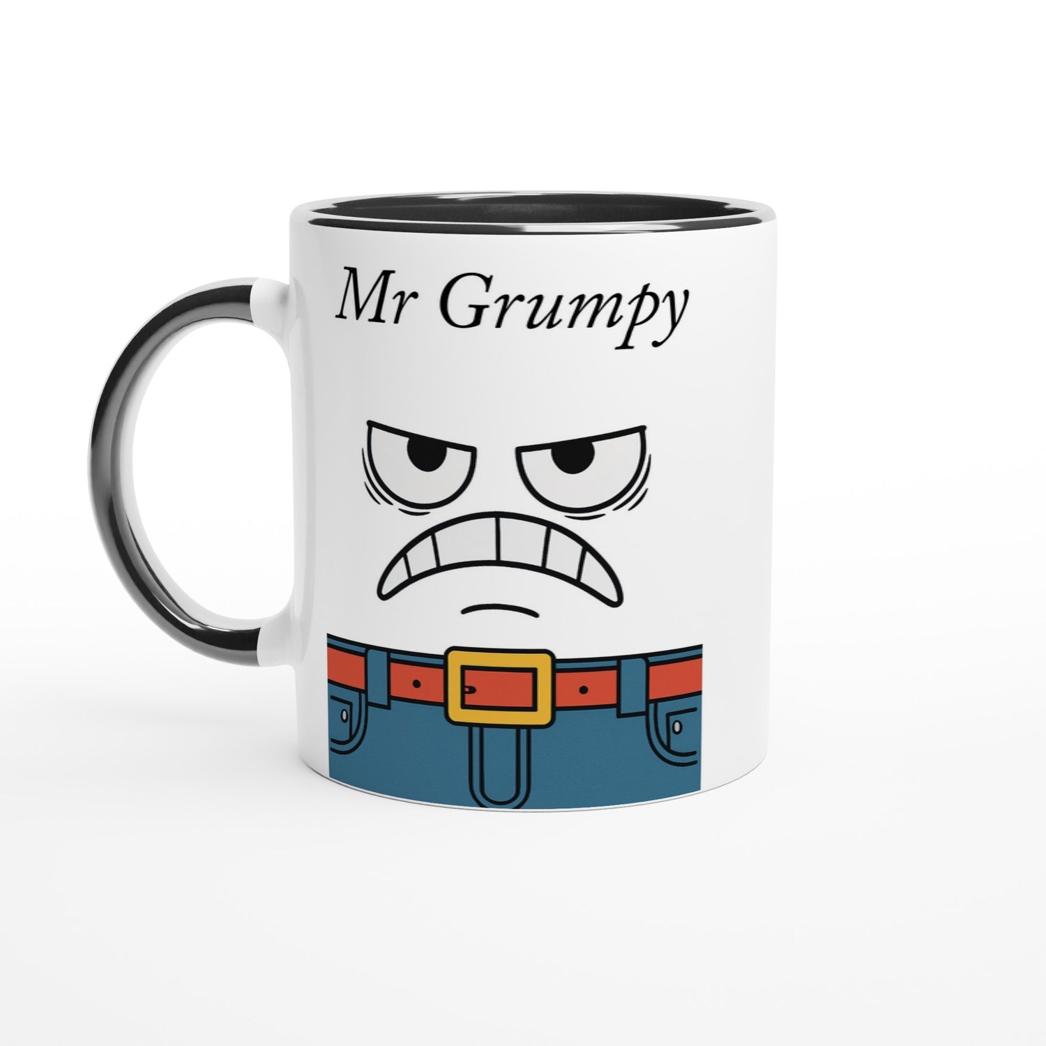 Mr Grumpy Mug – Funny Ceramic Coffee Cup – Gift for Coffee Lovers – Dishwasher & Microwave Safe Ceramic Black