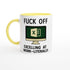 F*ck Off - Excelling at Work - Literally. Mug – Excel Spreadsheet Gift, Office Humor, 11oz, Funny Accountant, PM or Data Analyst Coffee Cup Ceramic Yellow