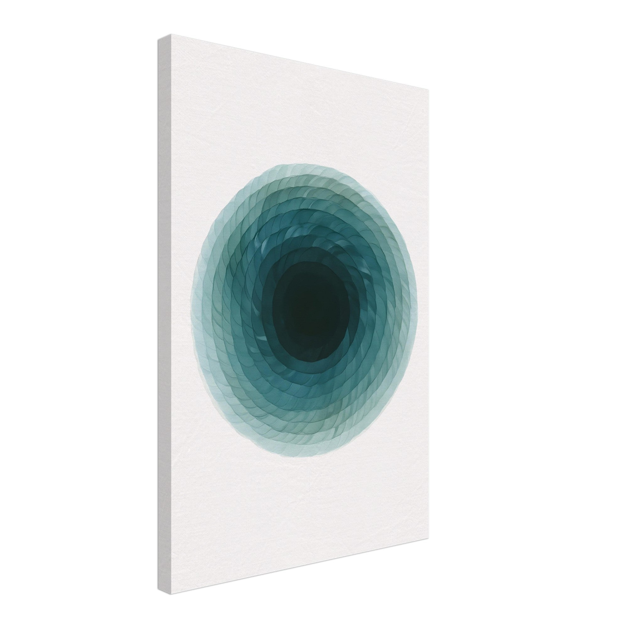 Deep Tranquility Canvas – Abstract Watercolor Spiral Art Print - Slim Canvas - Wall Art 40x60 cm 16x24″