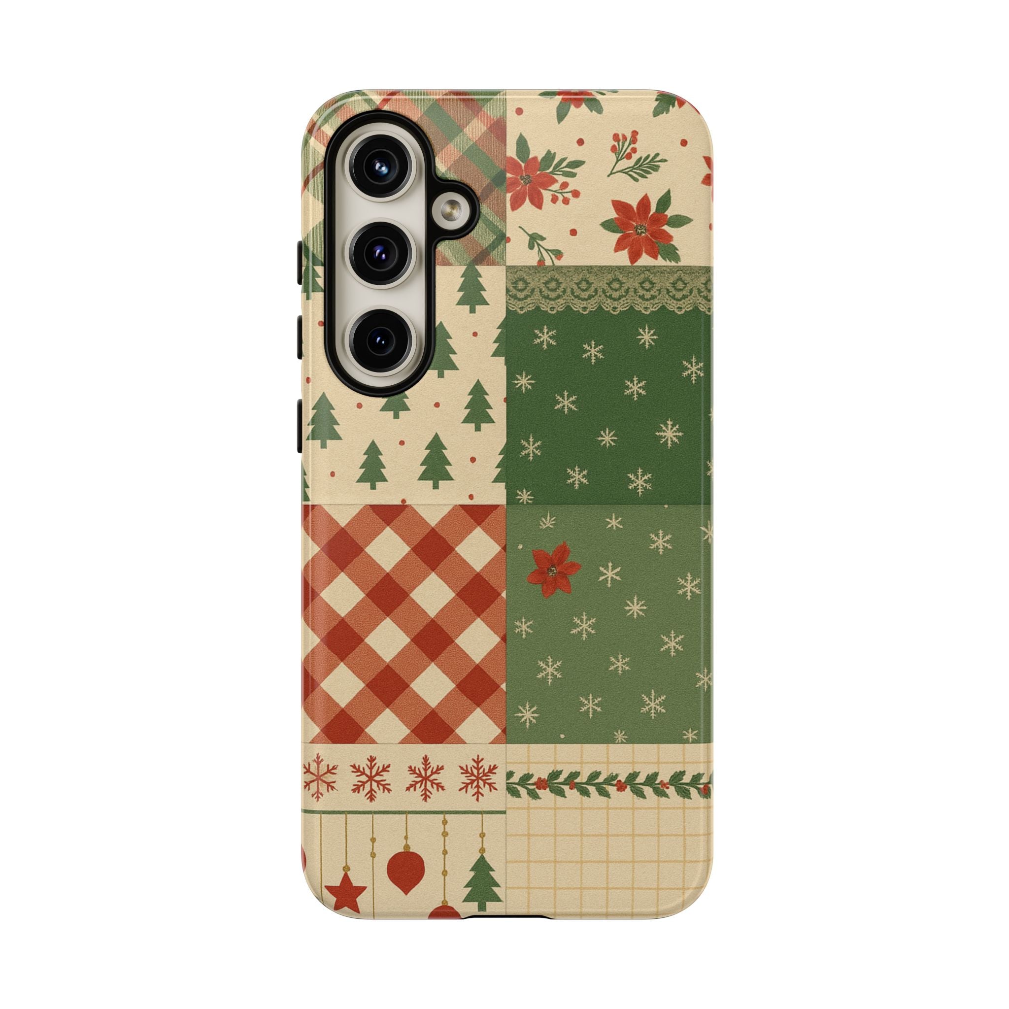 Festive Phone Cases, Luxury Black and Gold Design for Christmas Gift, Holiday Decor, Tough Case, Winter Celebration, Elegant iPhone Cover Samsung Galaxy S24 Plus Glossy