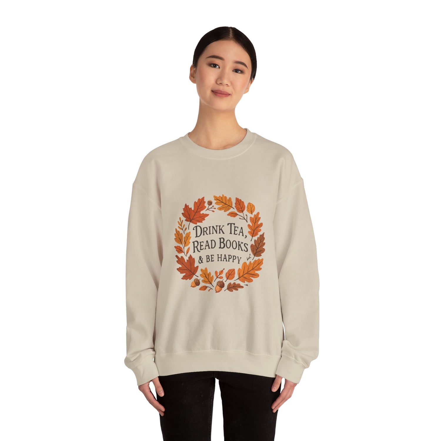 Cozy Book Lover Crewneck Sweatshirt - Fall Fashion Tea & Books Apparel | Gift for Readers