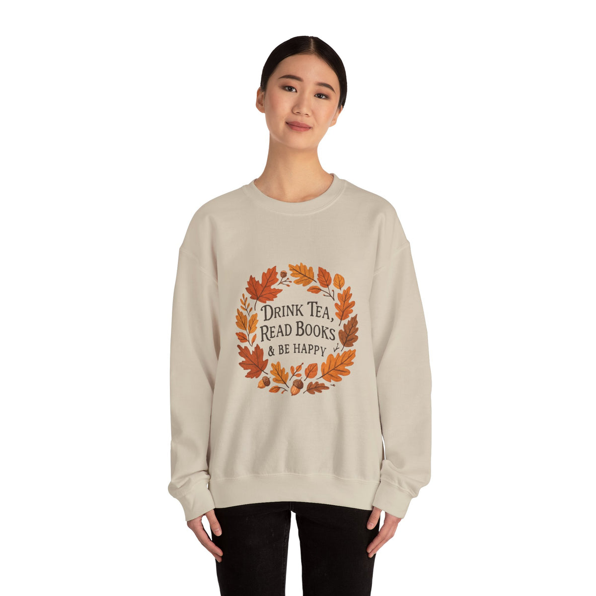 Cozy Book Lover Crewneck Sweatshirt - Fall Fashion Tea & Books Apparel | Gift for Readers