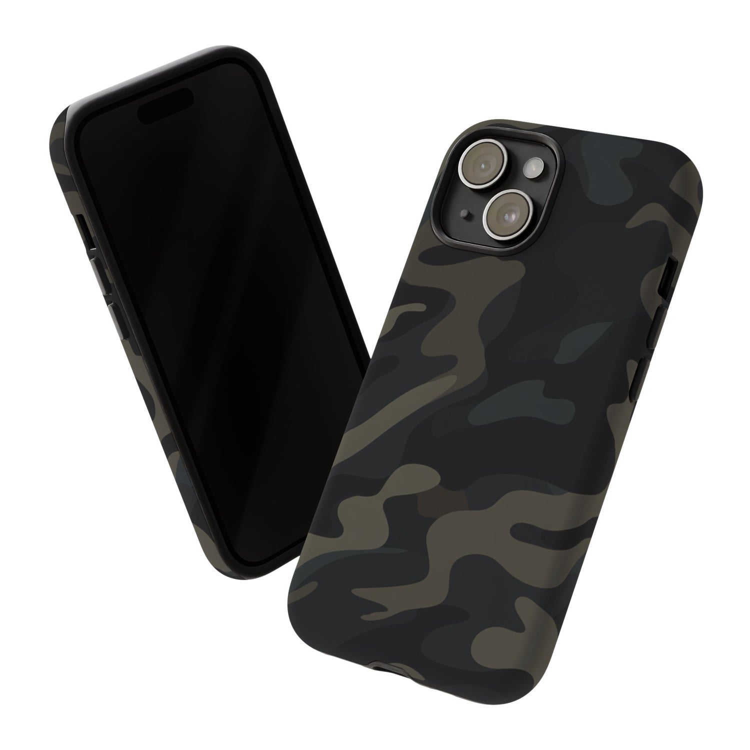 Black Camouflage Phone Case for iPhone, Samsung and Google Pixel