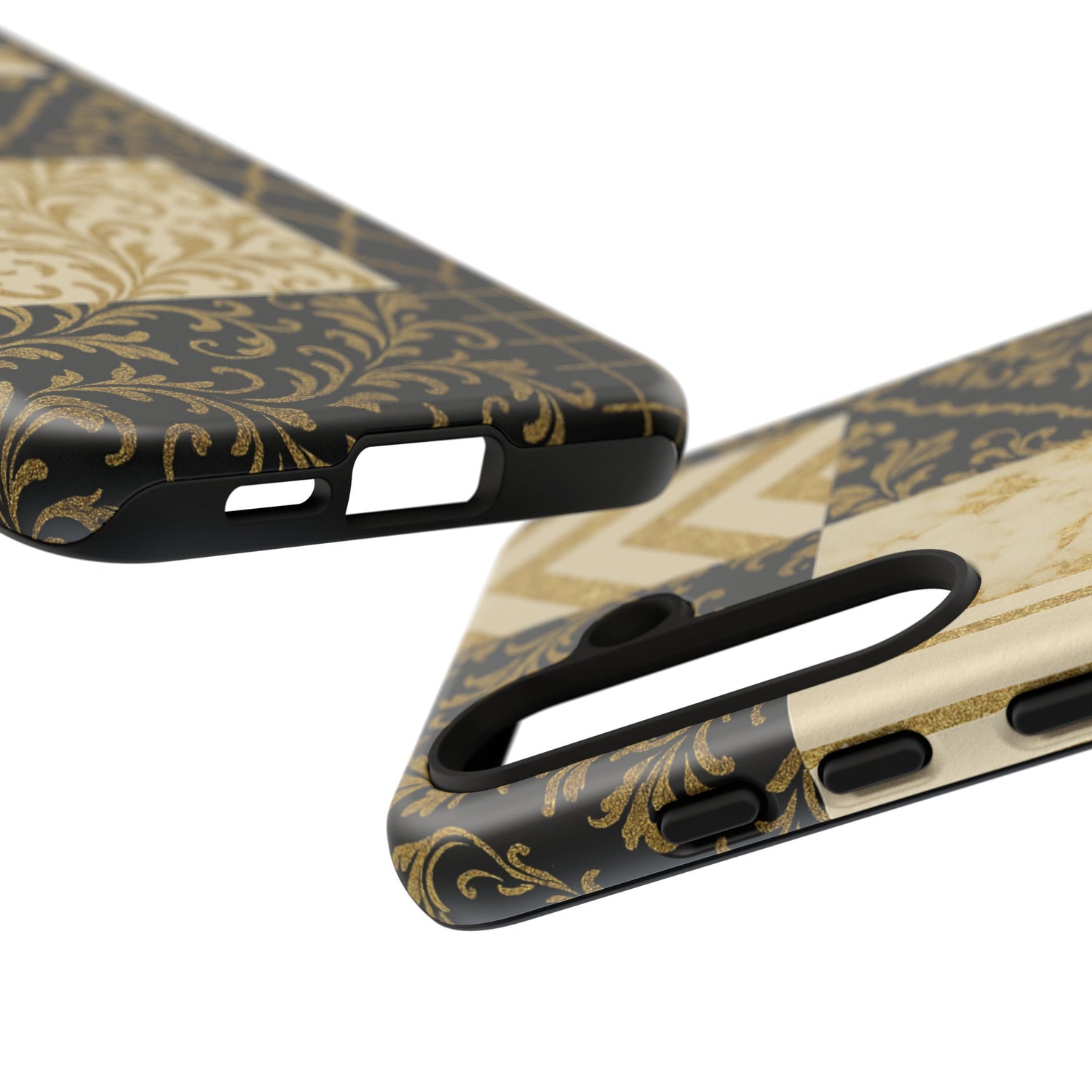 Phone Case, Luxury Black and Gold Festive Design for Christmas Gift, Holiday Decor, Tough Cases, Winter Celebration, Elegant iPhone Cover