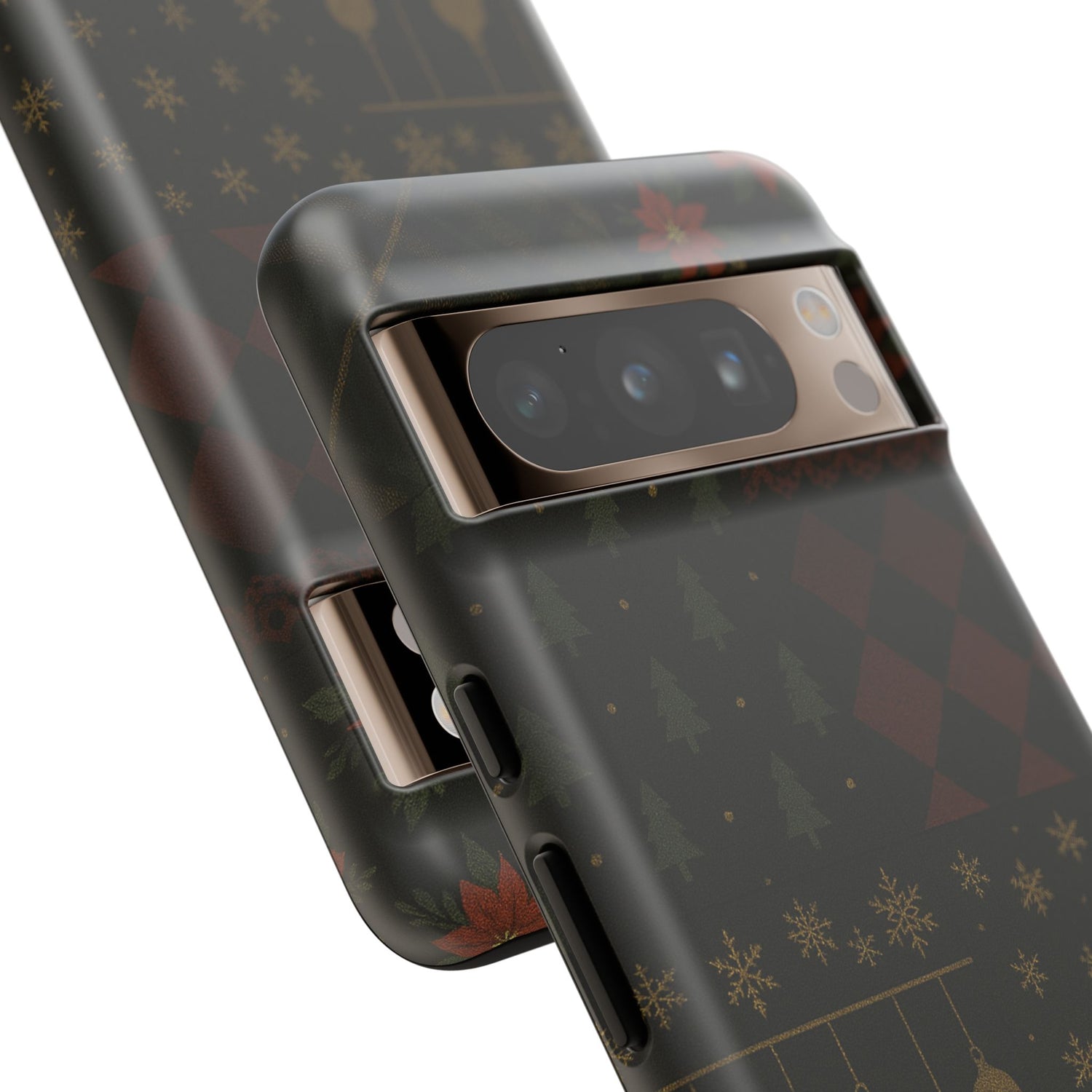 Black Luxury Phone Case for Christmas Festive Season - Tough design