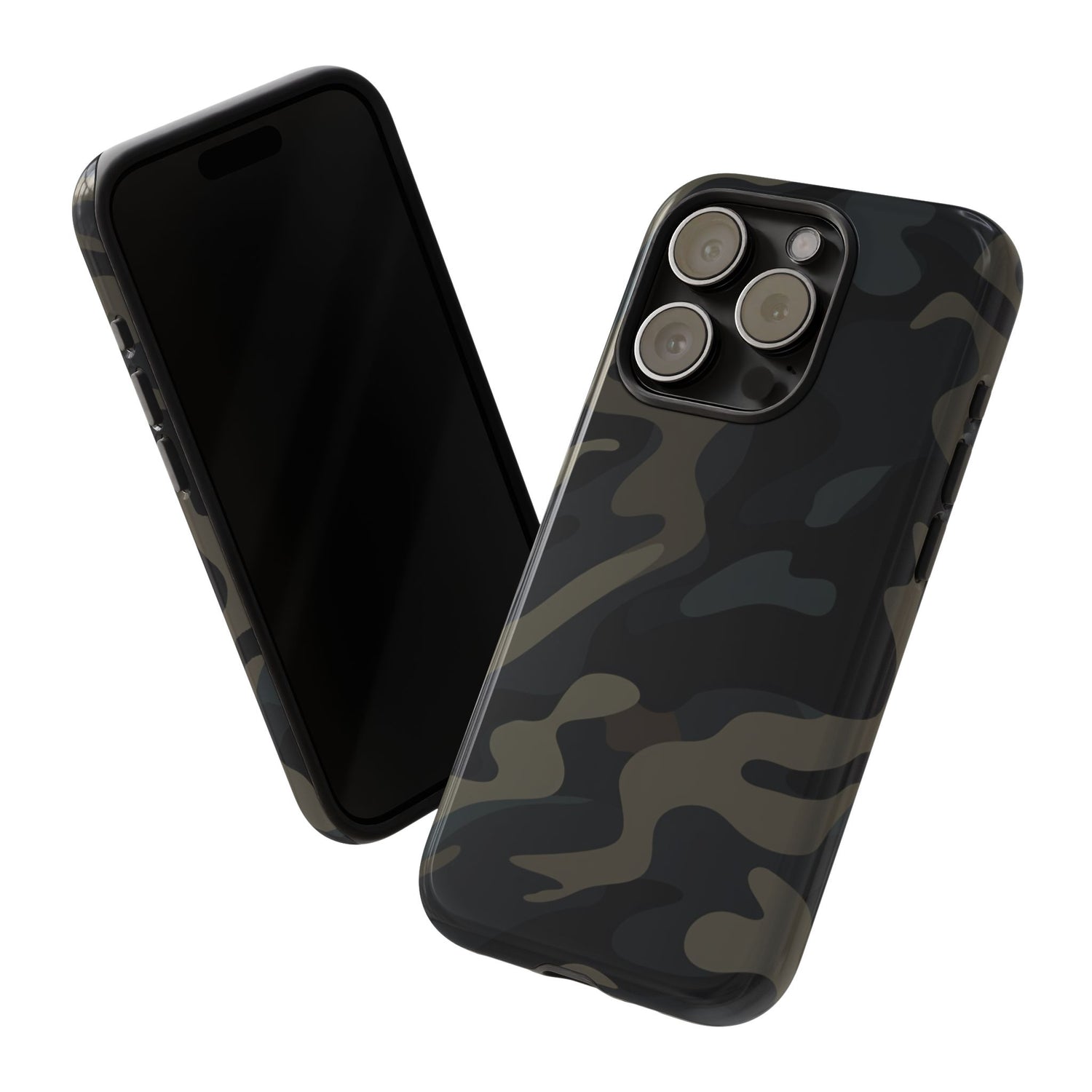 Black Camouflage Phone Case for iPhone, Samsung and Google Pixel