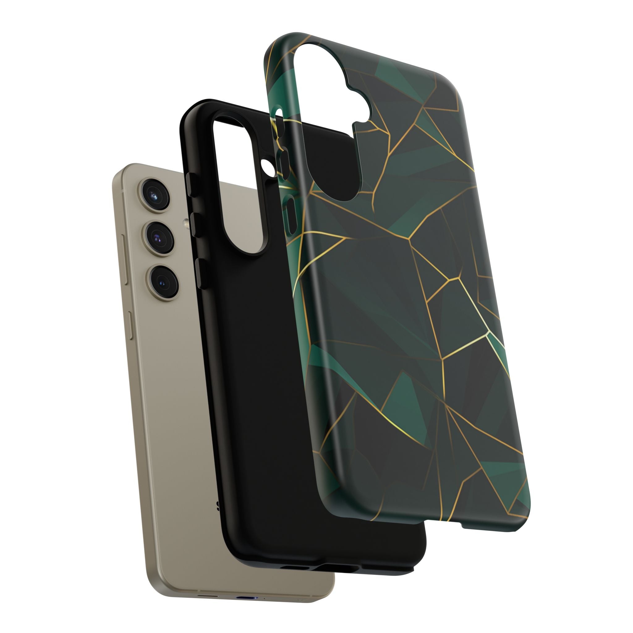 Emerald Veil - Geometric Luxe Phone Case