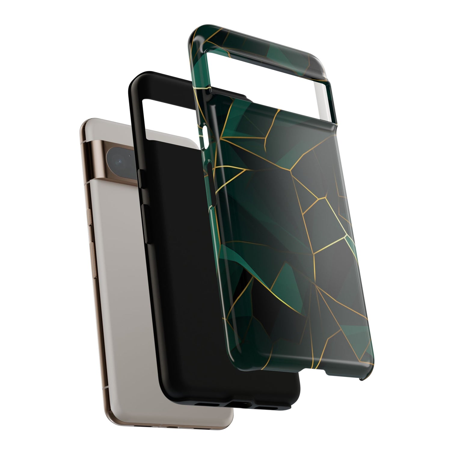 Emerald Veil - Geometric Luxe Phone Case