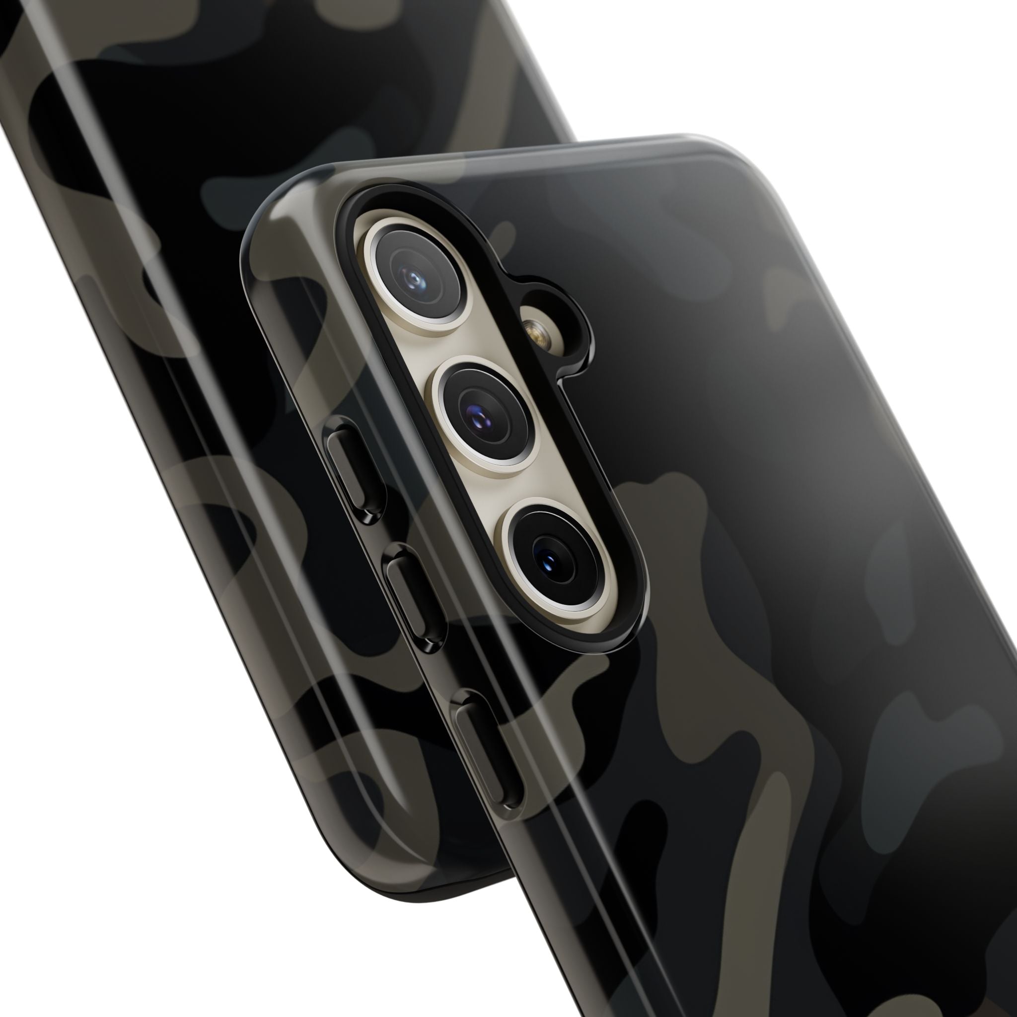 Black Camouflage Phone Case for iPhone, Samsung and Google Pixel