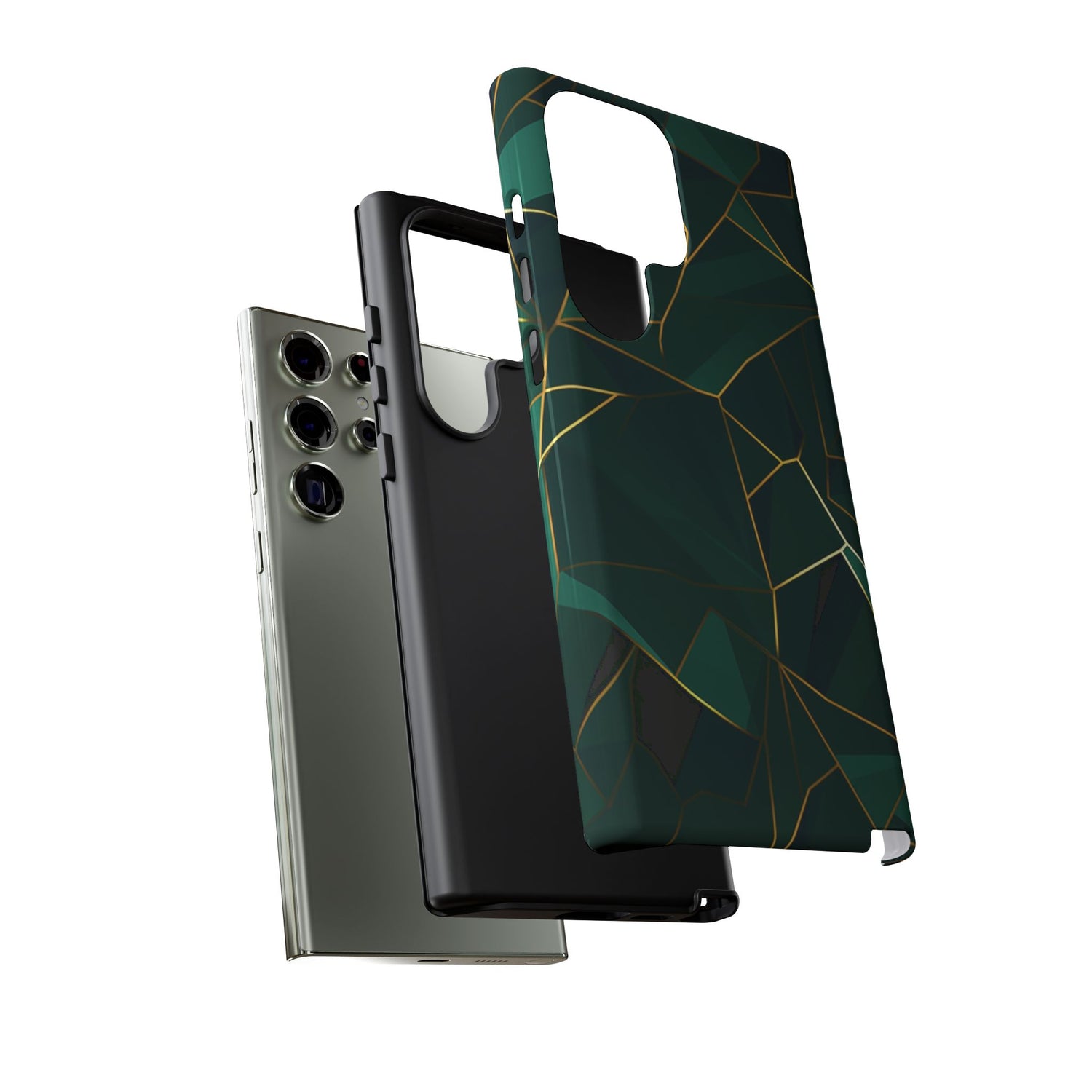 Emerald Veil - Geometric Luxe Phone Case