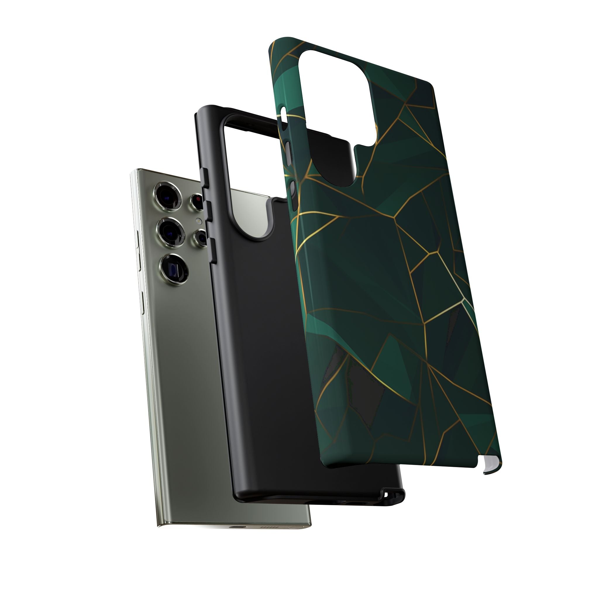 Emerald Veil - Geometric Luxe Phone Case