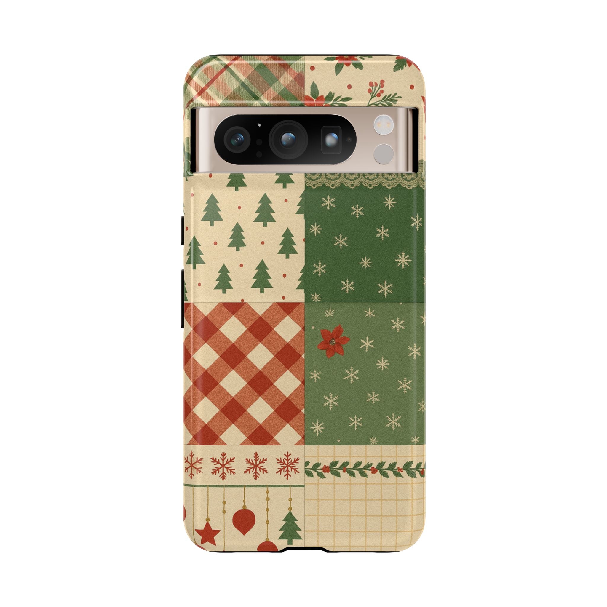 Festive Phone Cases, Luxury Black and Gold Design for Christmas Gift, Holiday Decor, Tough Case, Winter Celebration, Elegant iPhone Cover Google Pixel 8 Pro Glossy