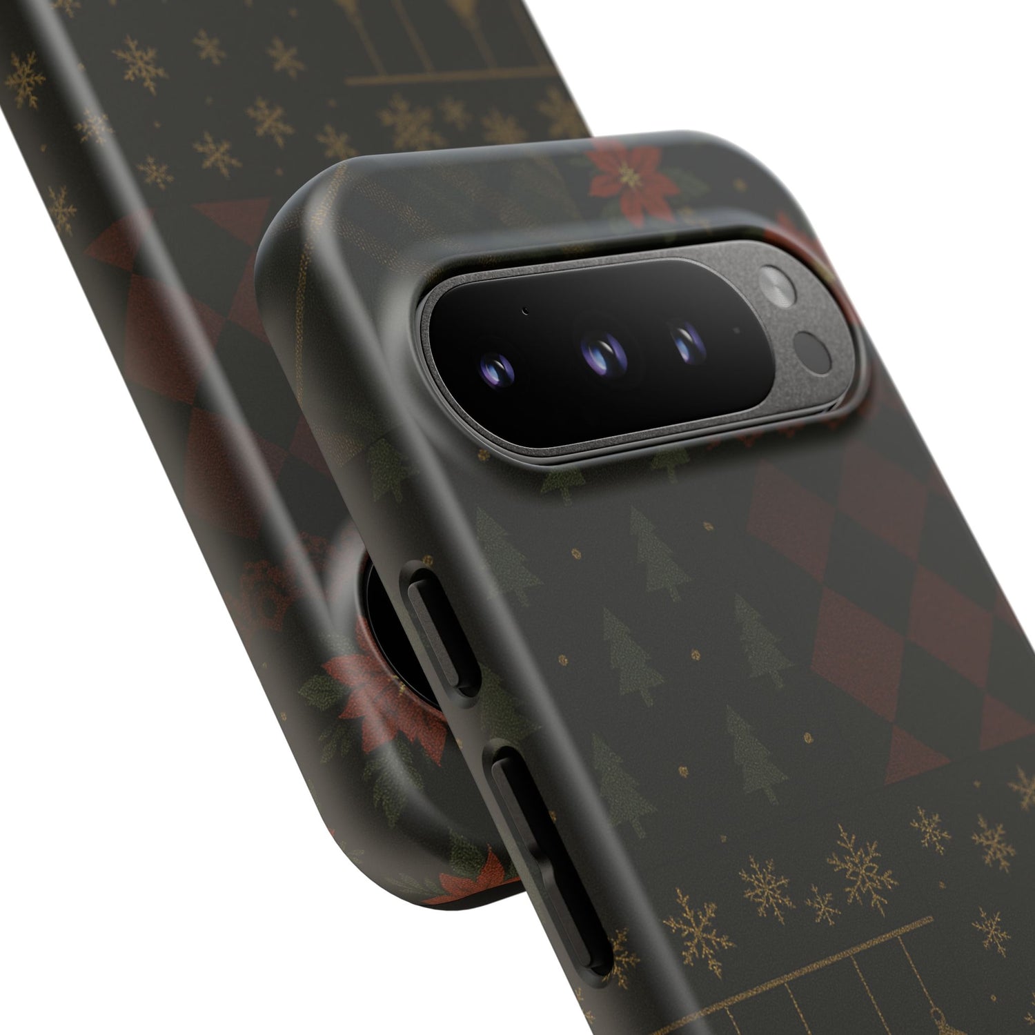 Black Luxury Phone Case for Christmas Festive Season - Tough design