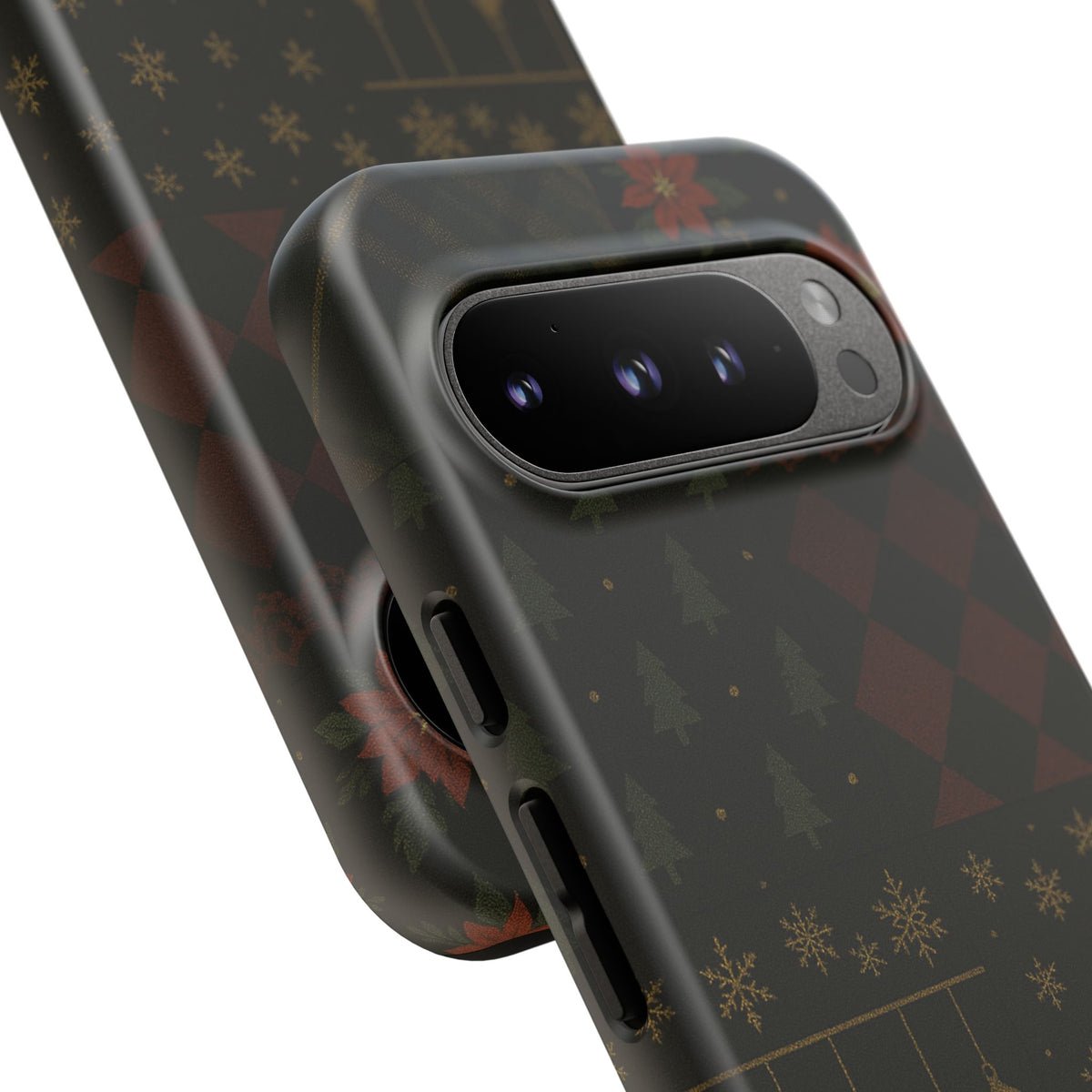 Black Luxury Phone Case for Christmas Festive Season - Tough design