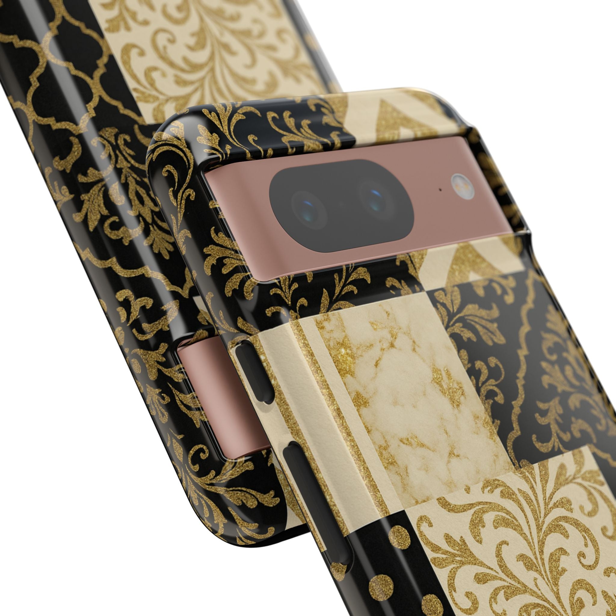 Phone Case, Luxury Black and Gold Festive Design for Christmas Gift, Holiday Decor, Tough Cases, Winter Celebration, Elegant iPhone Cover
