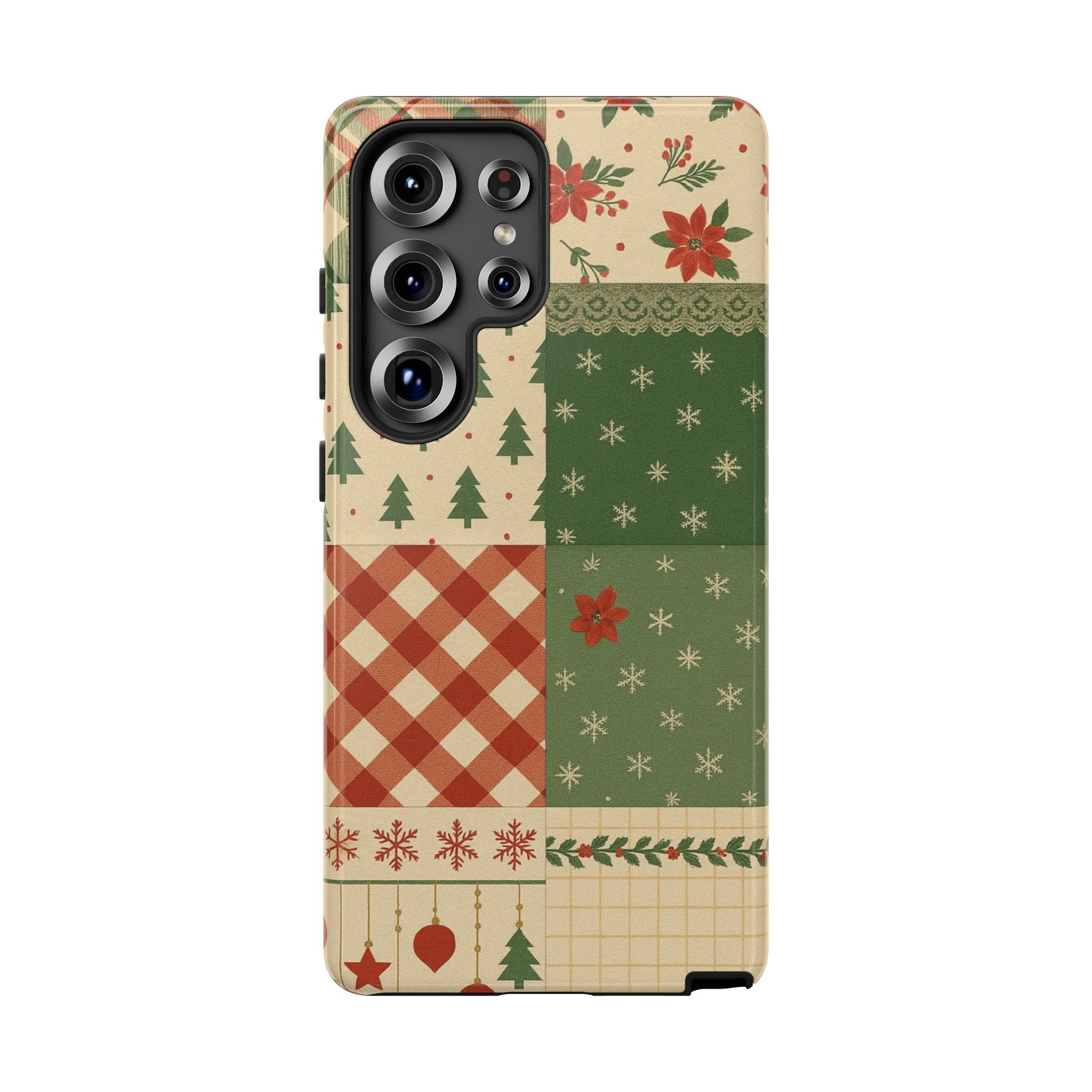 Festive Phone Cases, Luxury Black and Gold Design for Christmas Gift, Holiday Decor, Tough Case, Winter Celebration, Elegant iPhone Cover Samsung Galaxy S25 Ultra Glossy