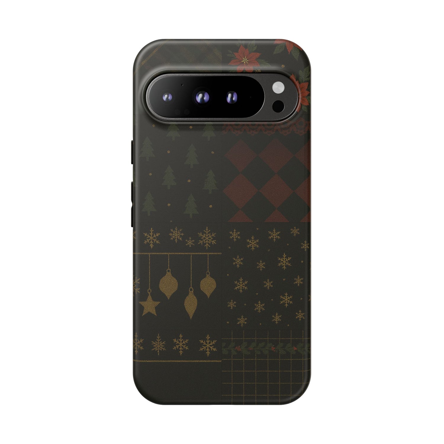 Black Luxury Phone Case for Christmas Festive Season - Tough design Google Pixel 9 Pro XL Matte
