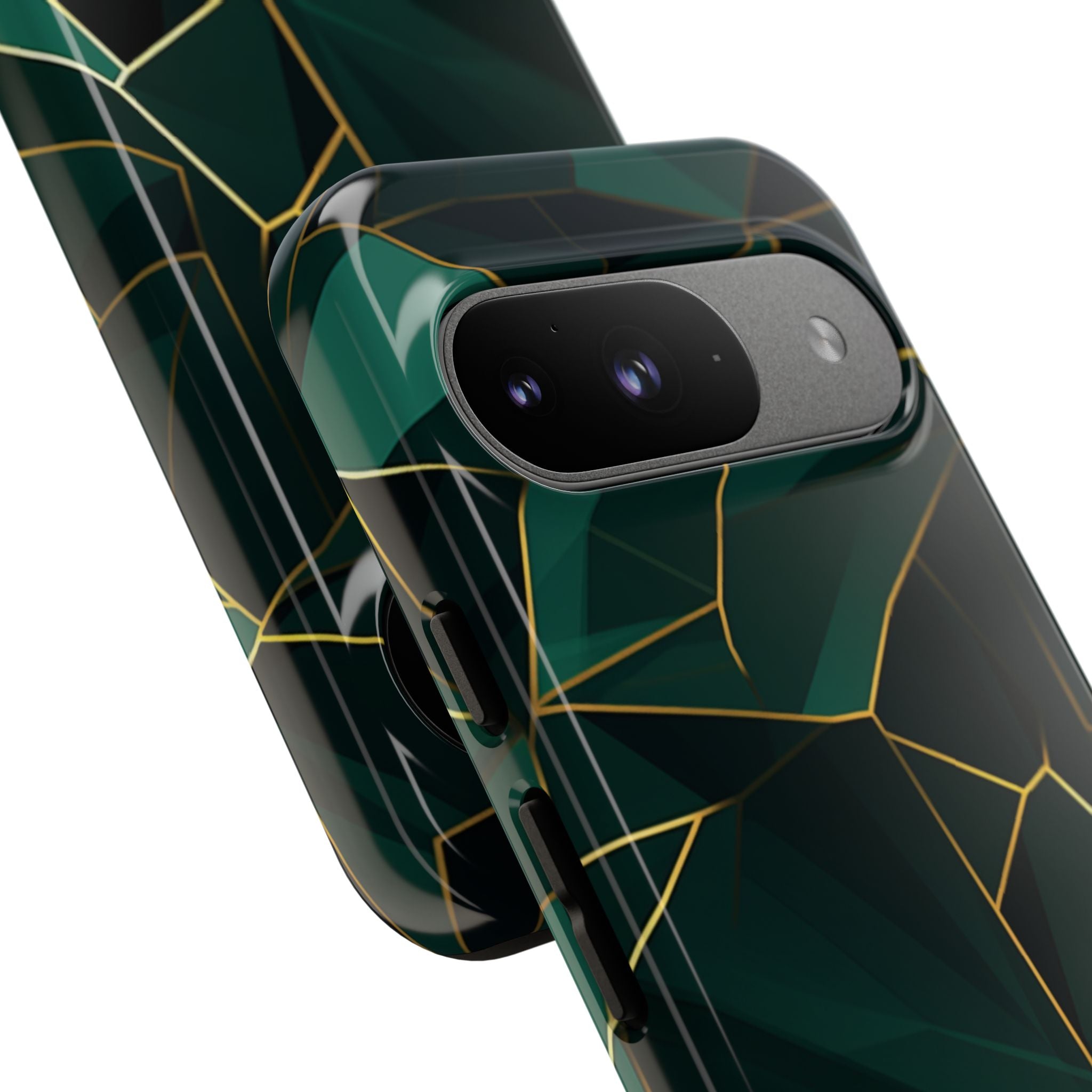 Emerald Veil - Geometric Luxe Phone Case