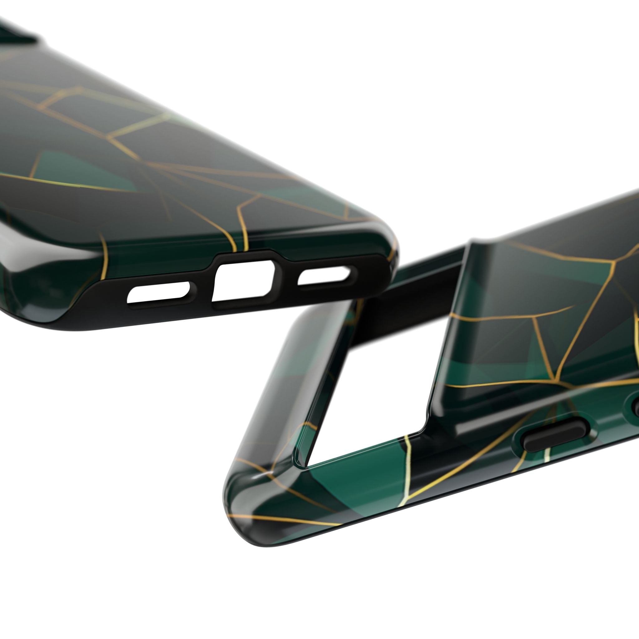 Emerald Veil - Geometric Luxe Phone Case