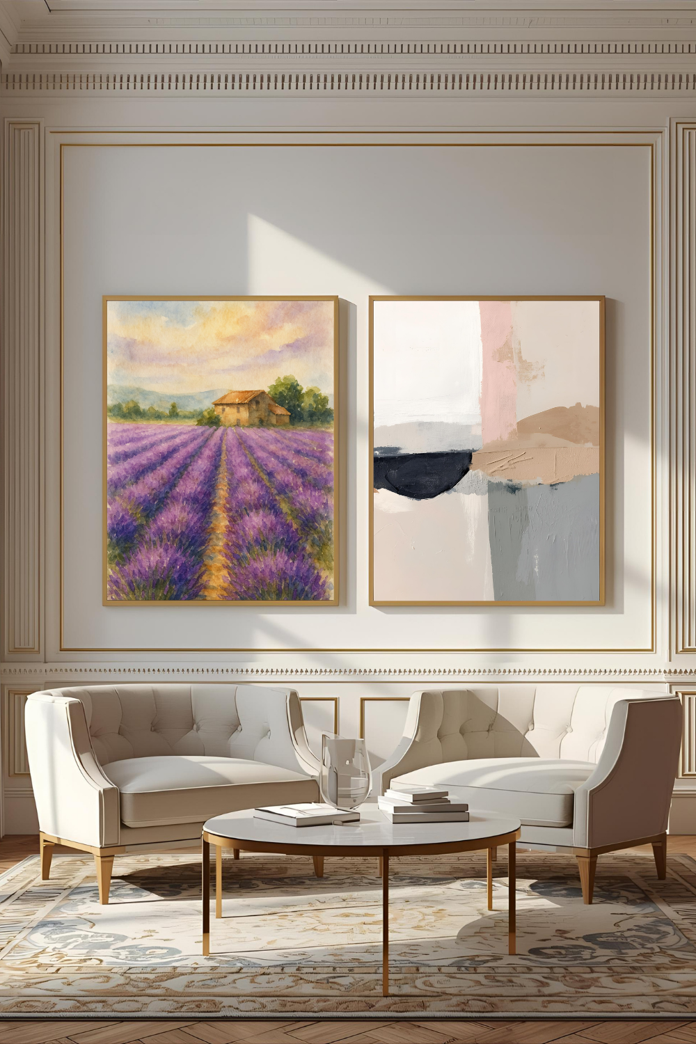Lavender Fields Provence Watercolour Print - France Travel Wall Art