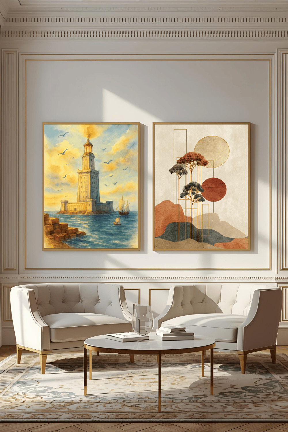 Lighthouse of Alexandria Watercolor Print: Pharos Wall Art