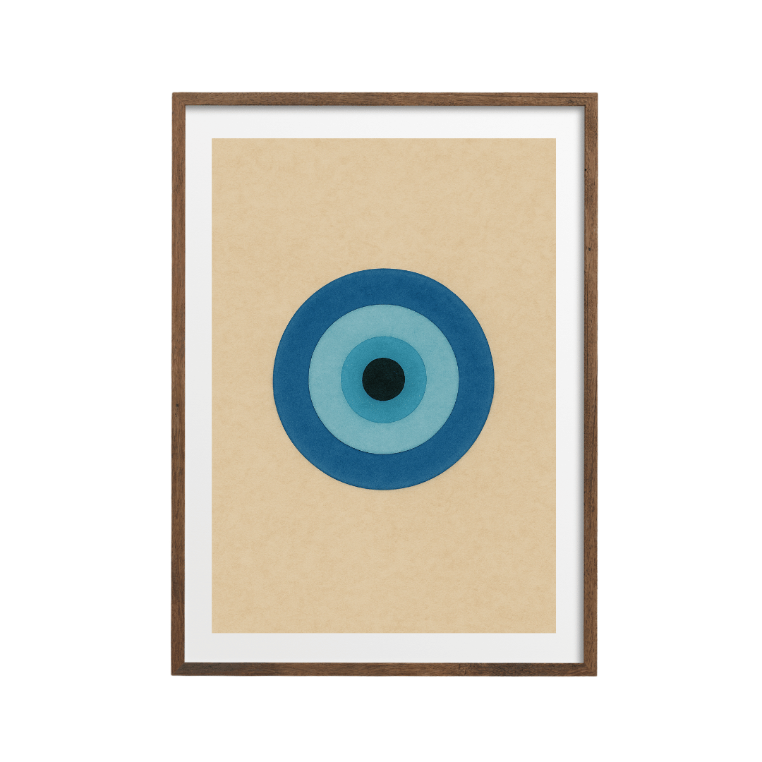 Pastel Evil Eye Wall Art Set - 5 Watercolor Nazar Prints