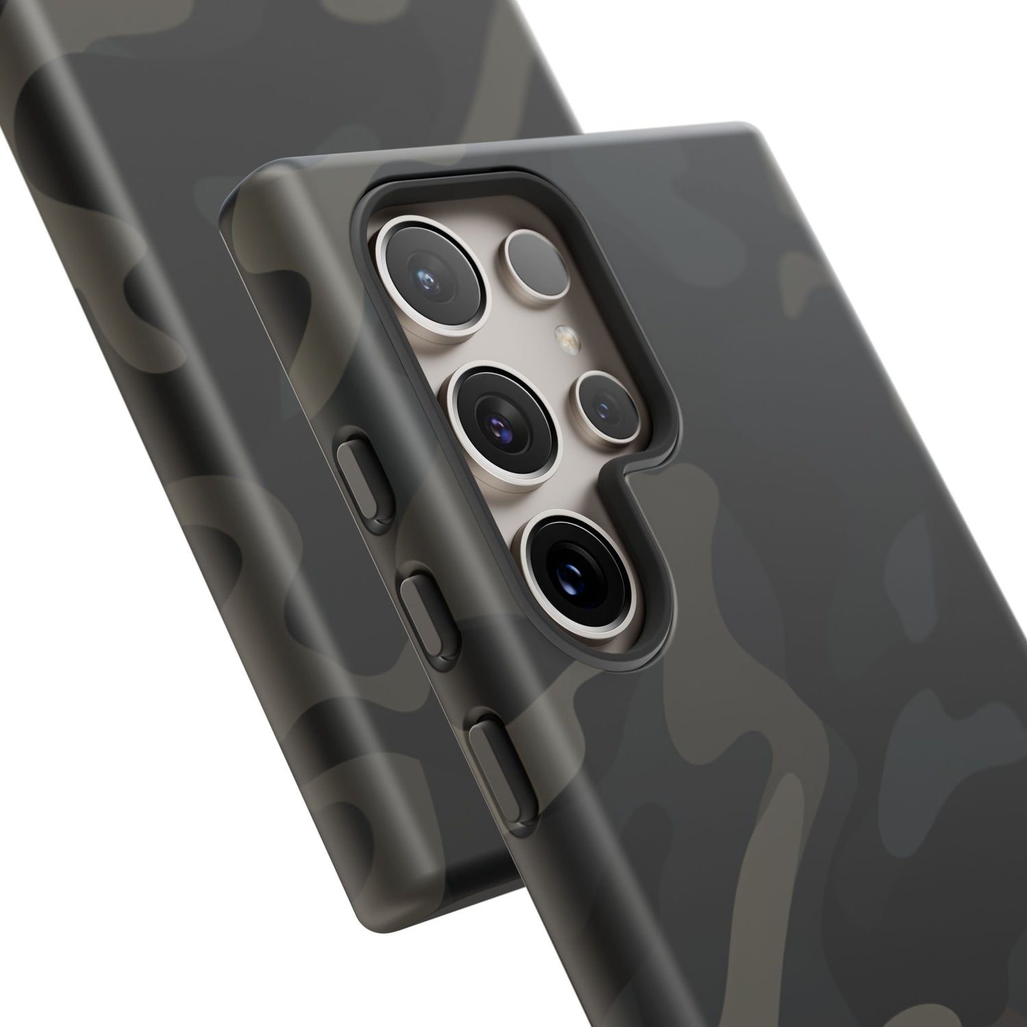 Black Camouflage Phone Case for iPhone, Samsung and Google Pixel