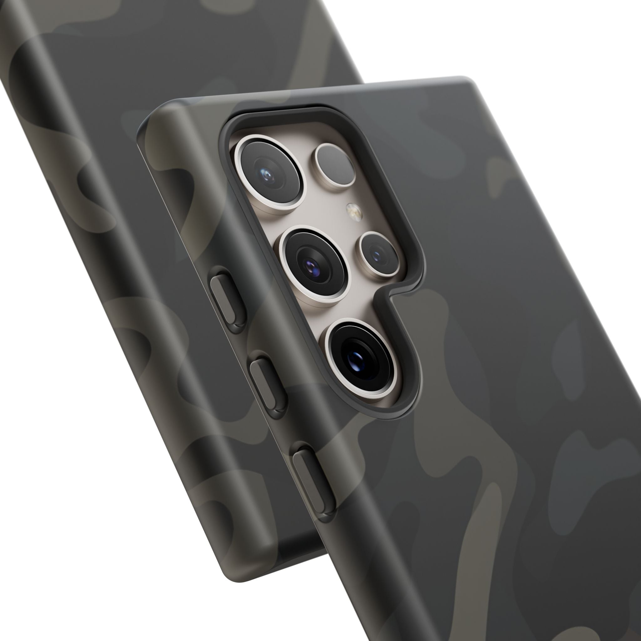 Black Camouflage Phone Case for iPhone, Samsung and Google Pixel