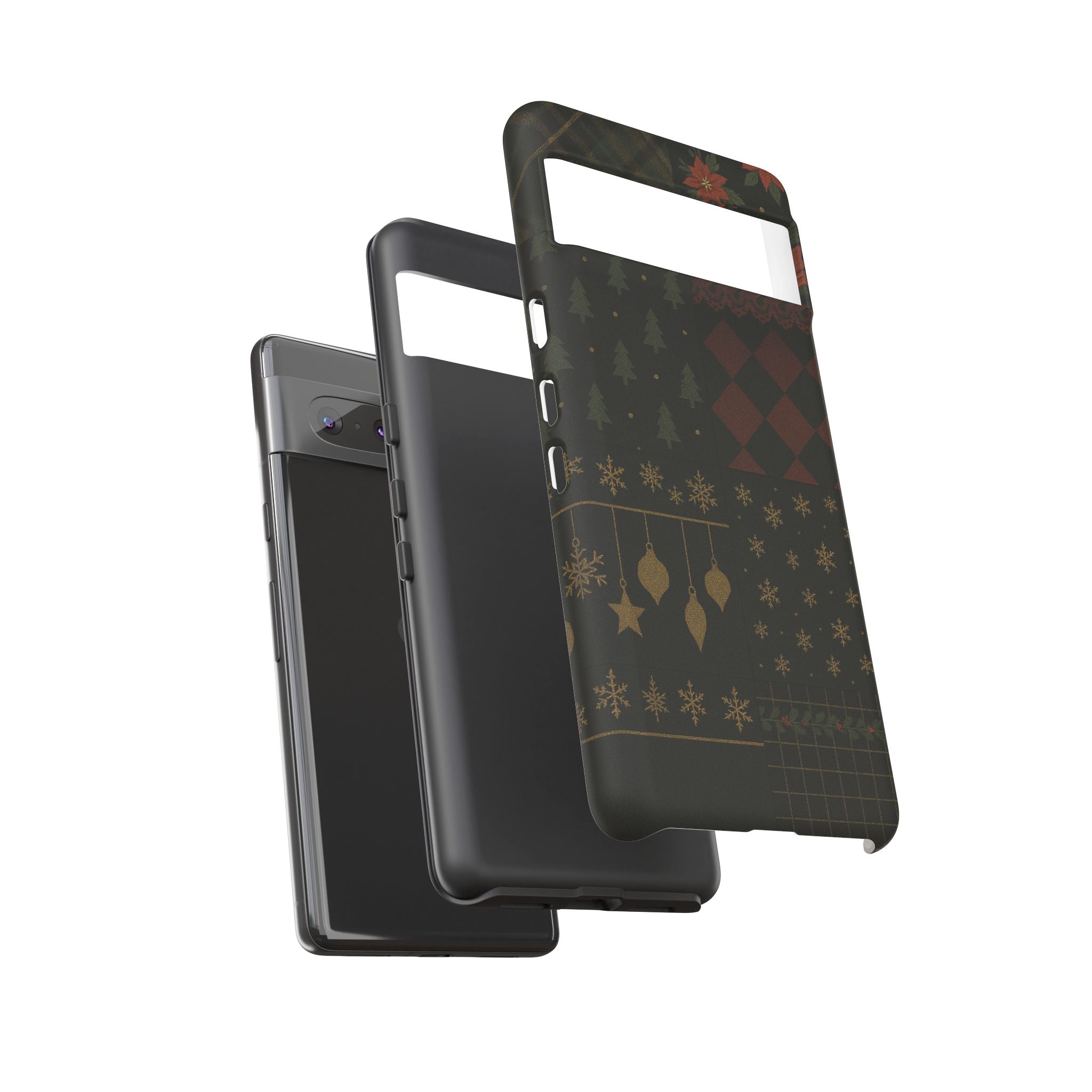 Black Luxury Phone Case for Christmas Festive Season - Tough design