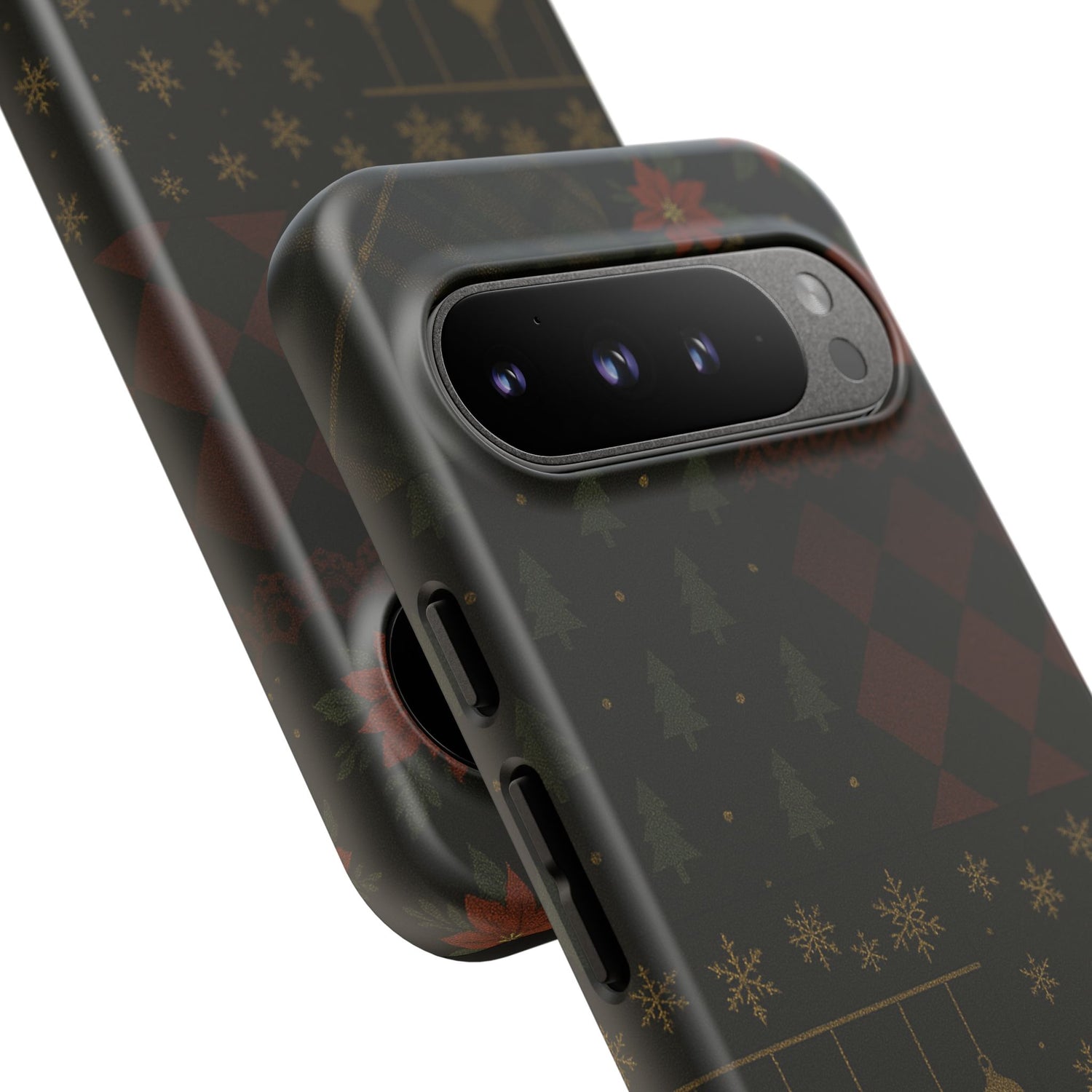 Black Luxury Phone Case for Christmas Festive Season - Tough design