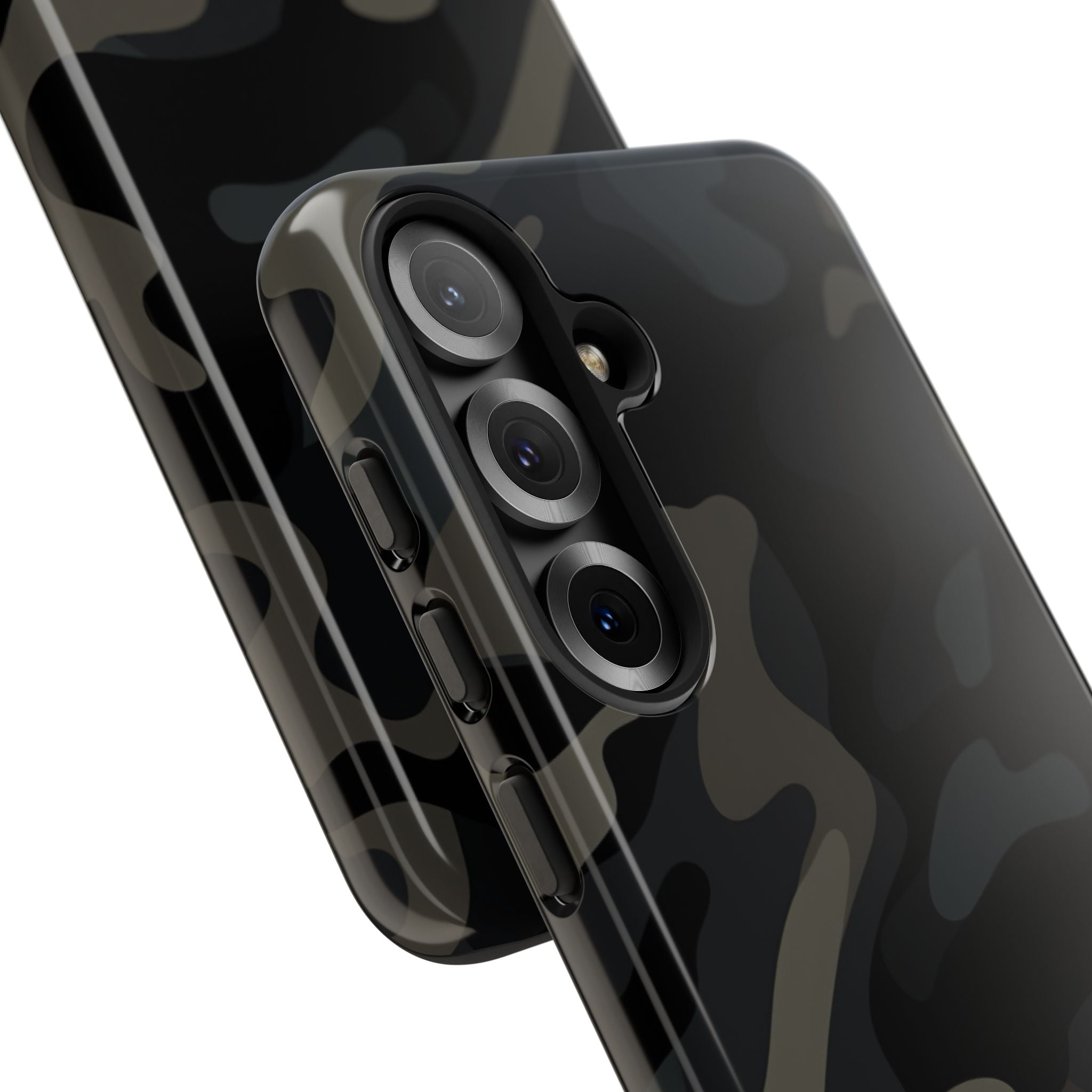 Black Camouflage Phone Case for iPhone, Samsung and Google Pixel