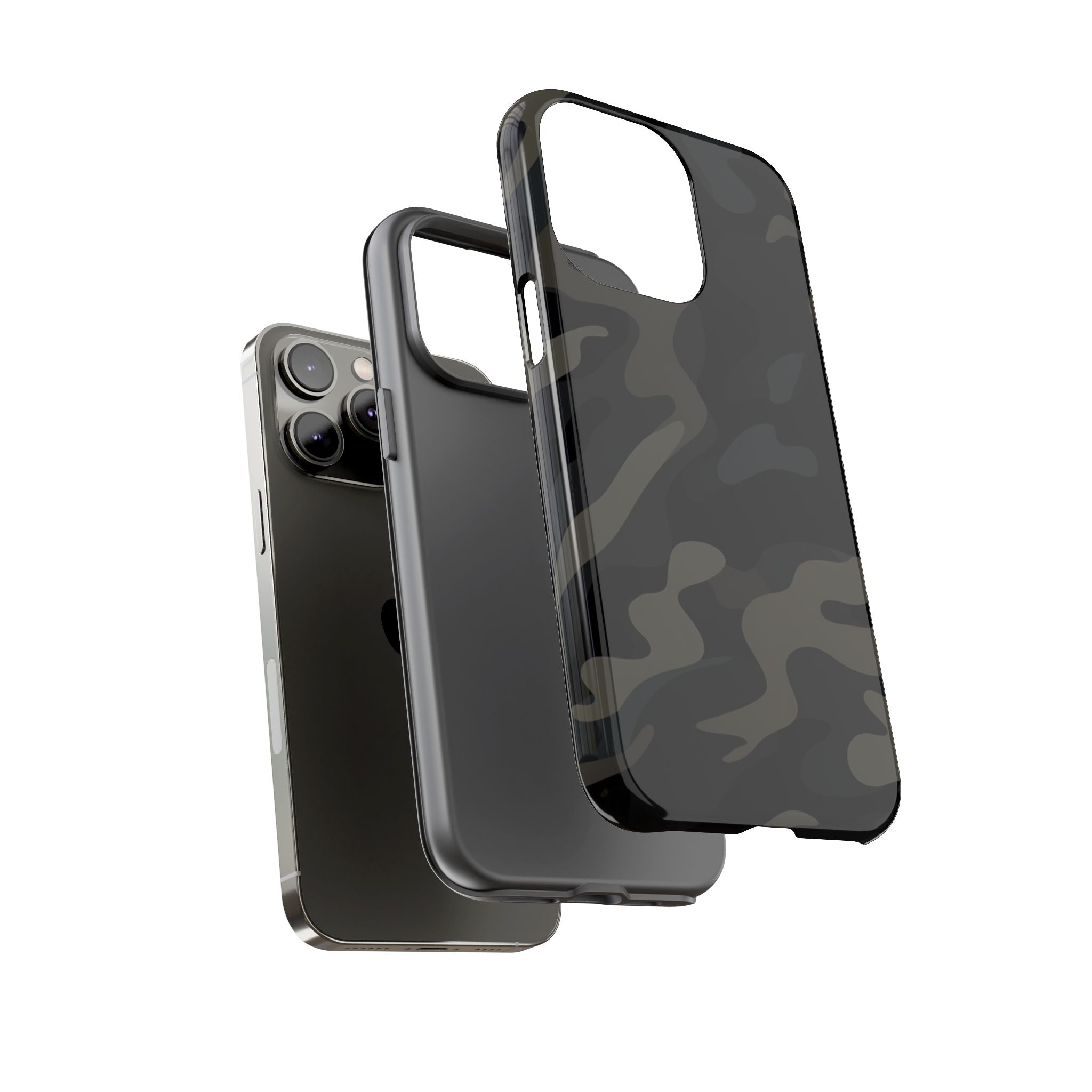 Black Camouflage Phone Case for iPhone, Samsung and Google Pixel
