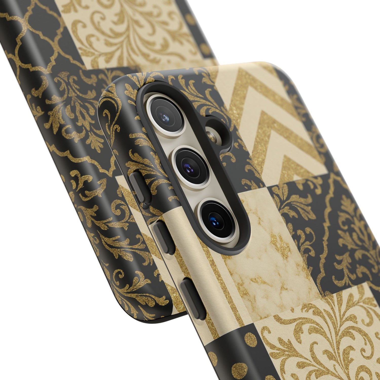 Phone Case, Luxury Black and Gold Festive Design for Christmas Gift, Holiday Decor, Tough Cases, Winter Celebration, Elegant iPhone Cover