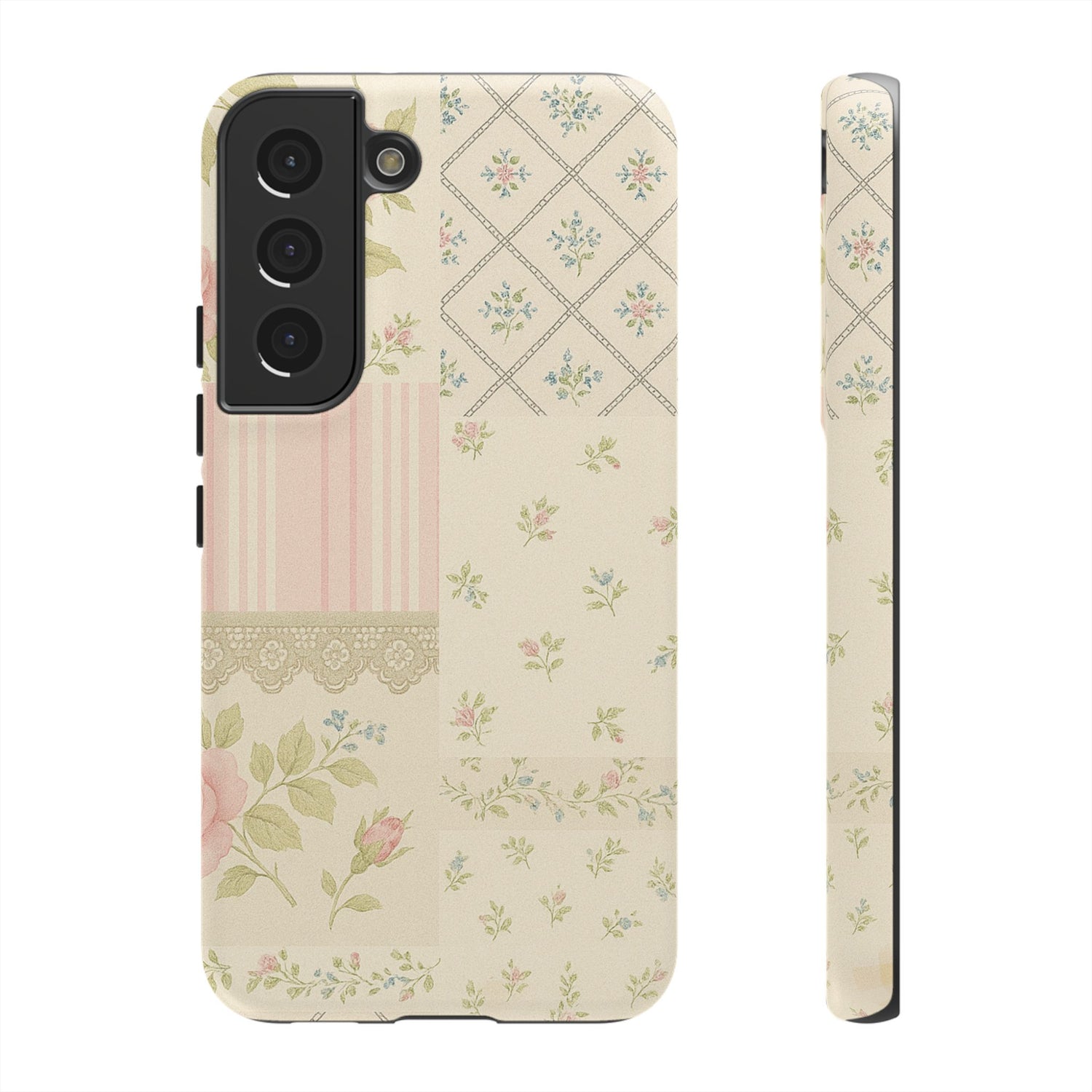 Floral Phone Case, Floral Tough Case, Protective Phone Case, Flower Case, Tough Phone Cover, Floral Tech Accessory Samsung Galaxy S22 Matte