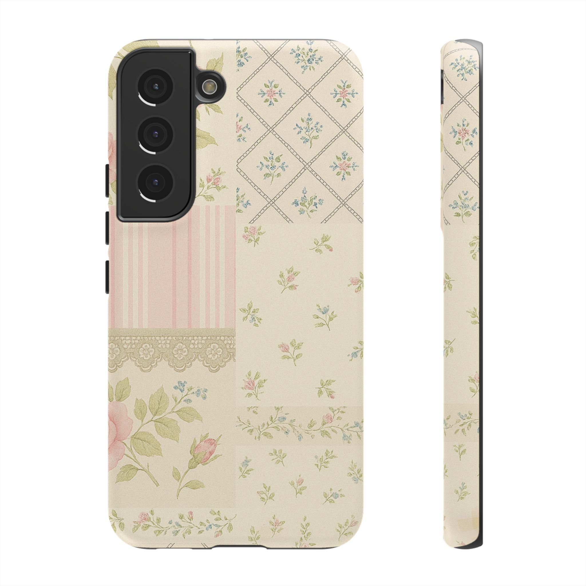 Floral Phone Case, Floral Tough Case, Protective Phone Case, Flower Case, Tough Phone Cover, Floral Tech Accessory Samsung Galaxy S22 Matte