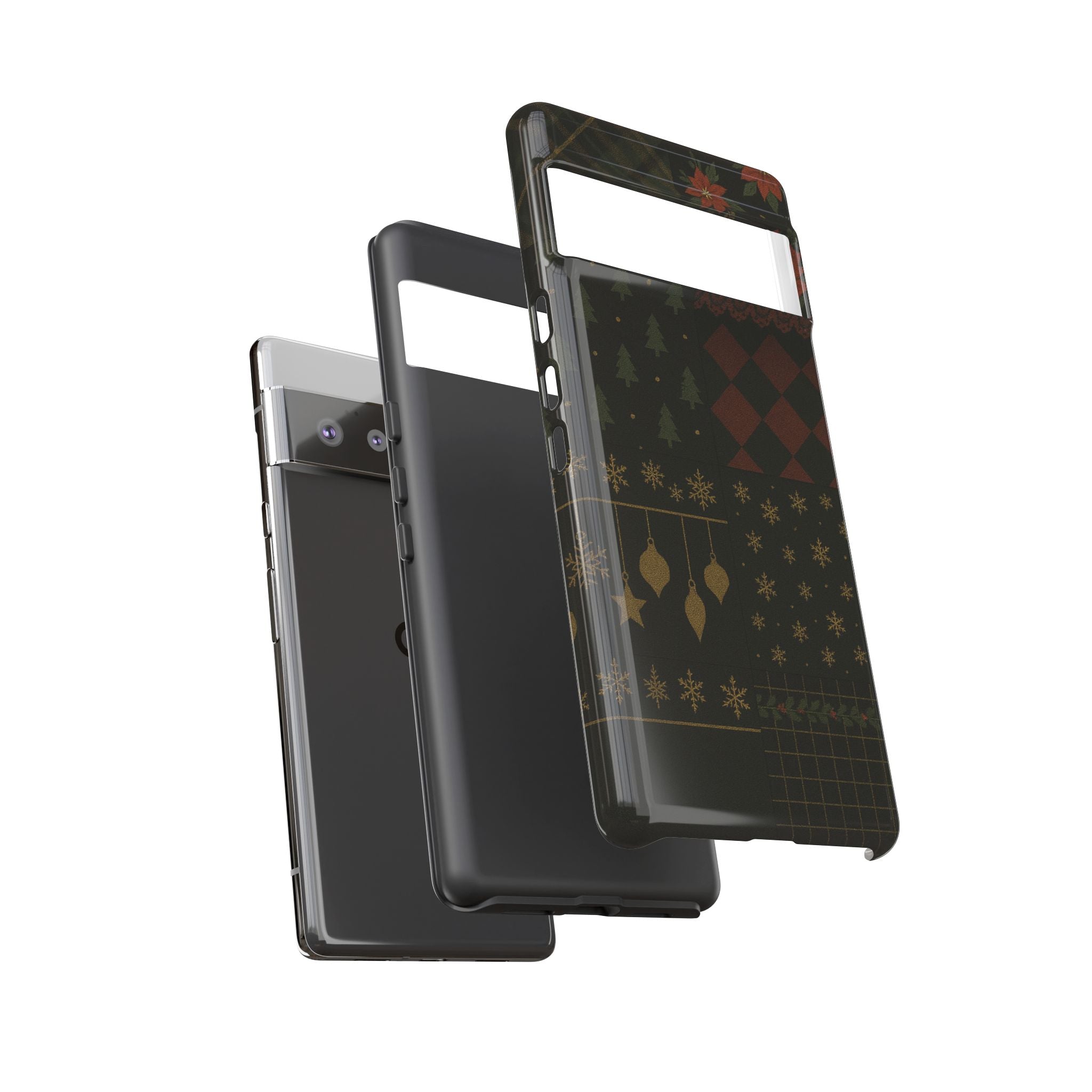 Black Luxury Phone Case for Christmas Festive Season - Tough design