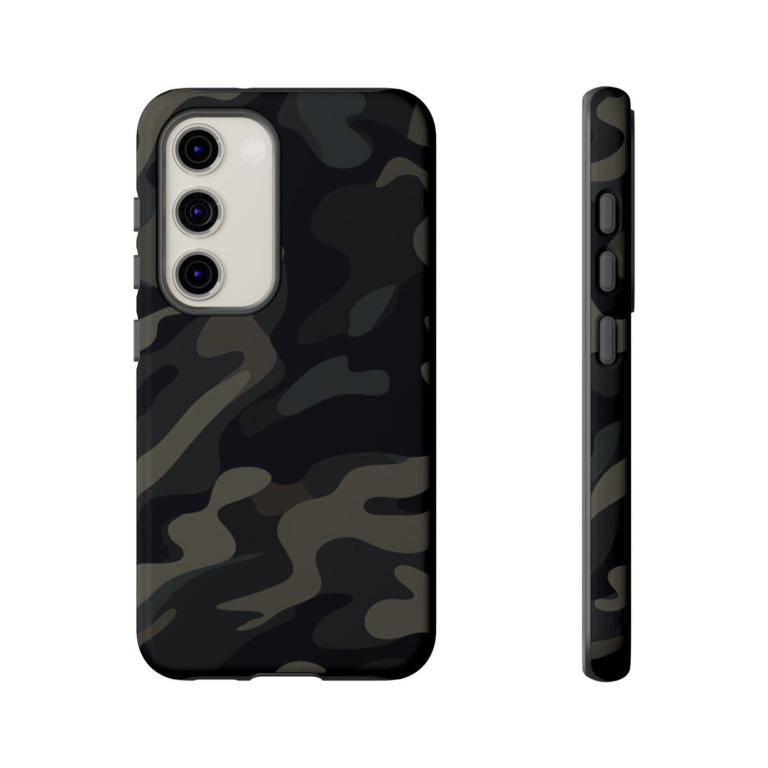 Black Camouflage Phone Case for iPhone, Samsung and Google Pixel Samsung Galaxy S23 Glossy