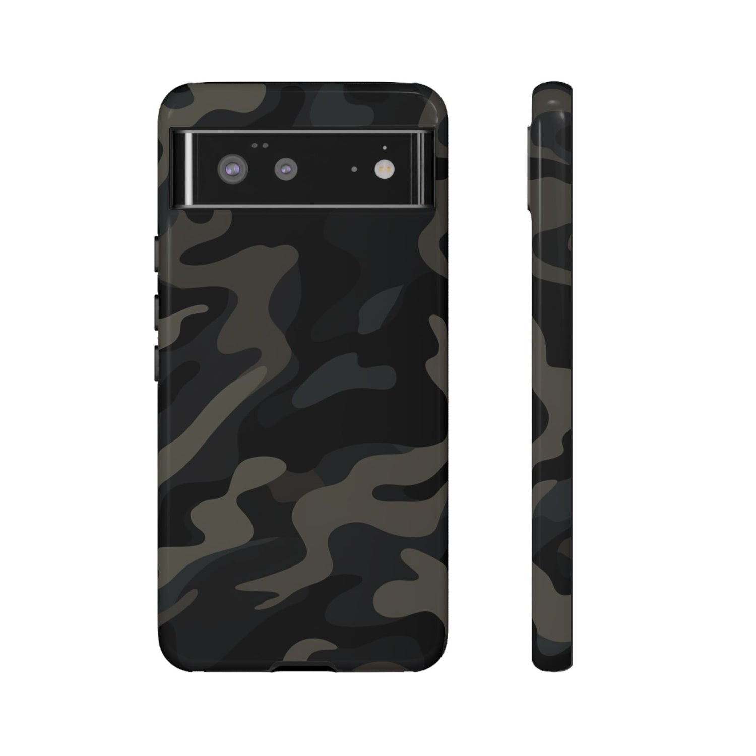 Black Camouflage Phone Case for iPhone, Samsung and Google Pixel Google Pixel 6 Glossy