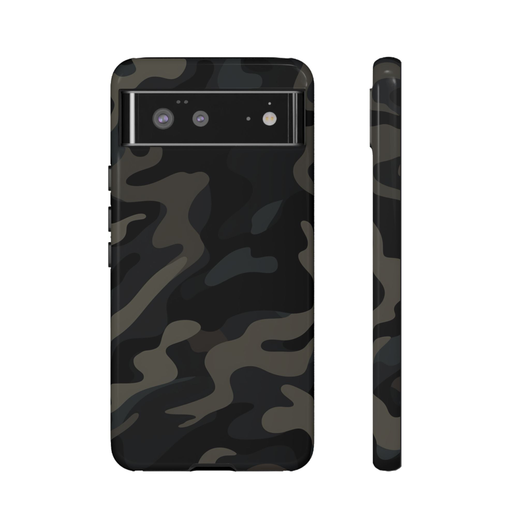 Black Camouflage Phone Case for iPhone, Samsung and Google Pixel Google Pixel 6 Glossy