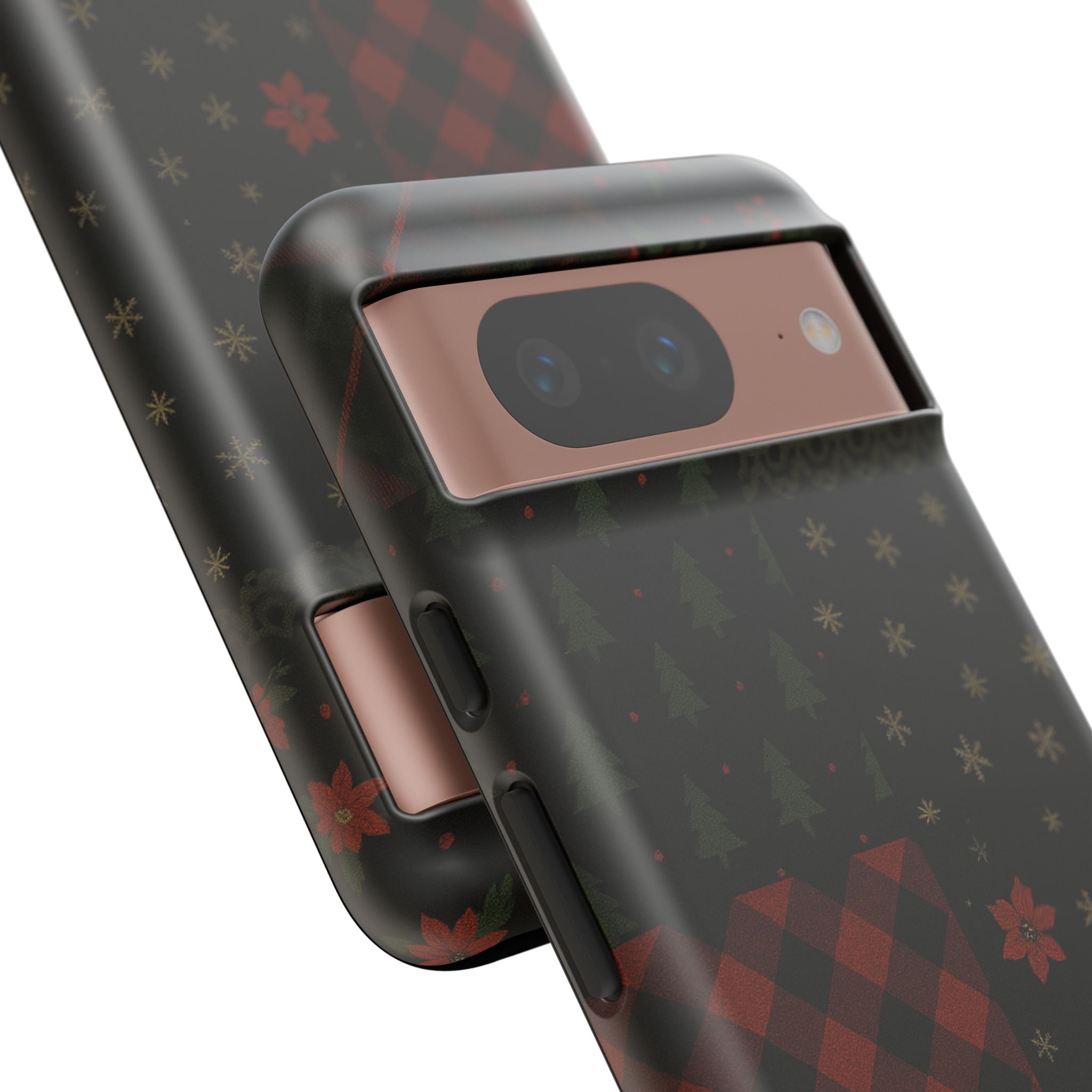 Black Festive Phone Case - Christmas Phone Cover - Tough Design