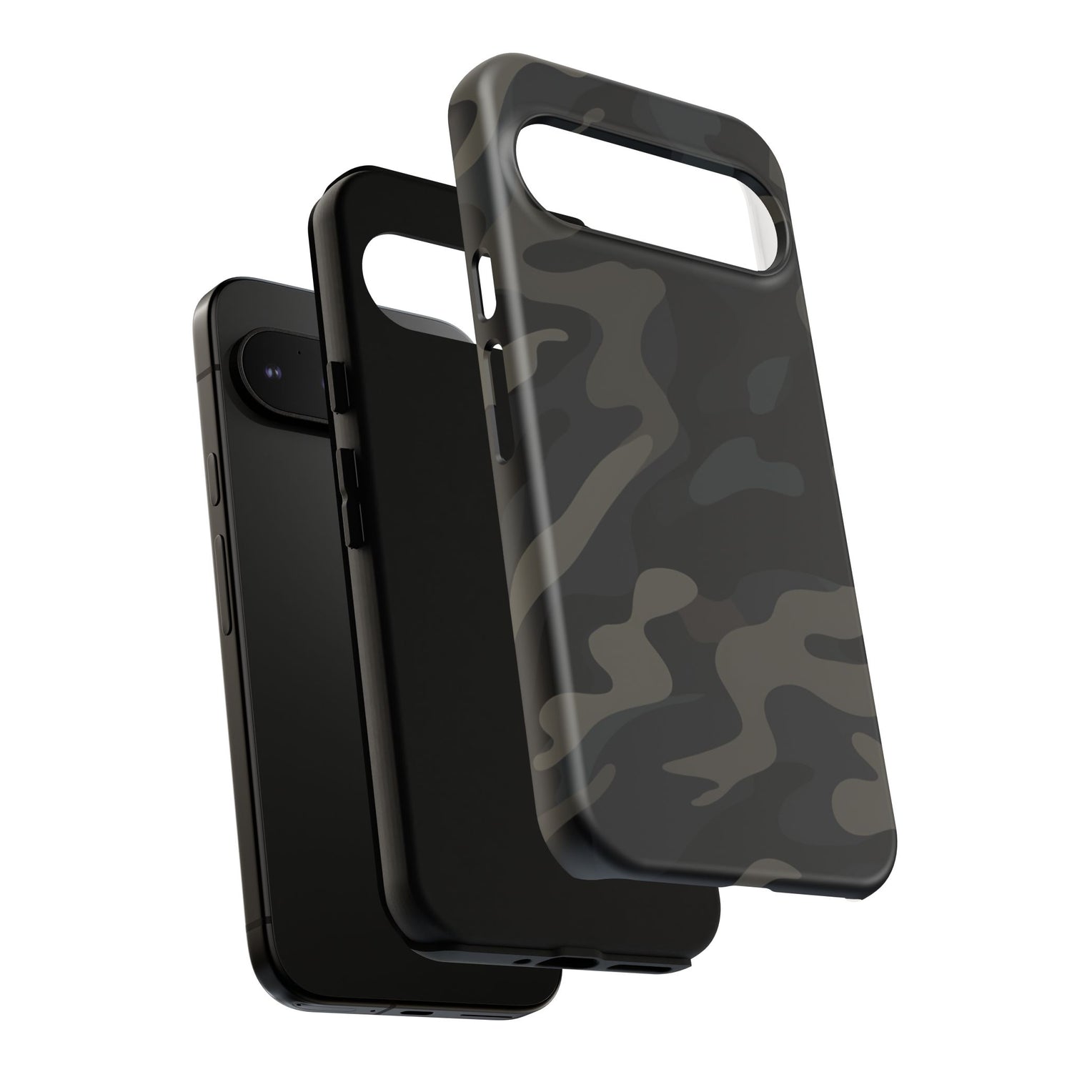 Black Camouflage Phone Case for iPhone, Samsung and Google Pixel
