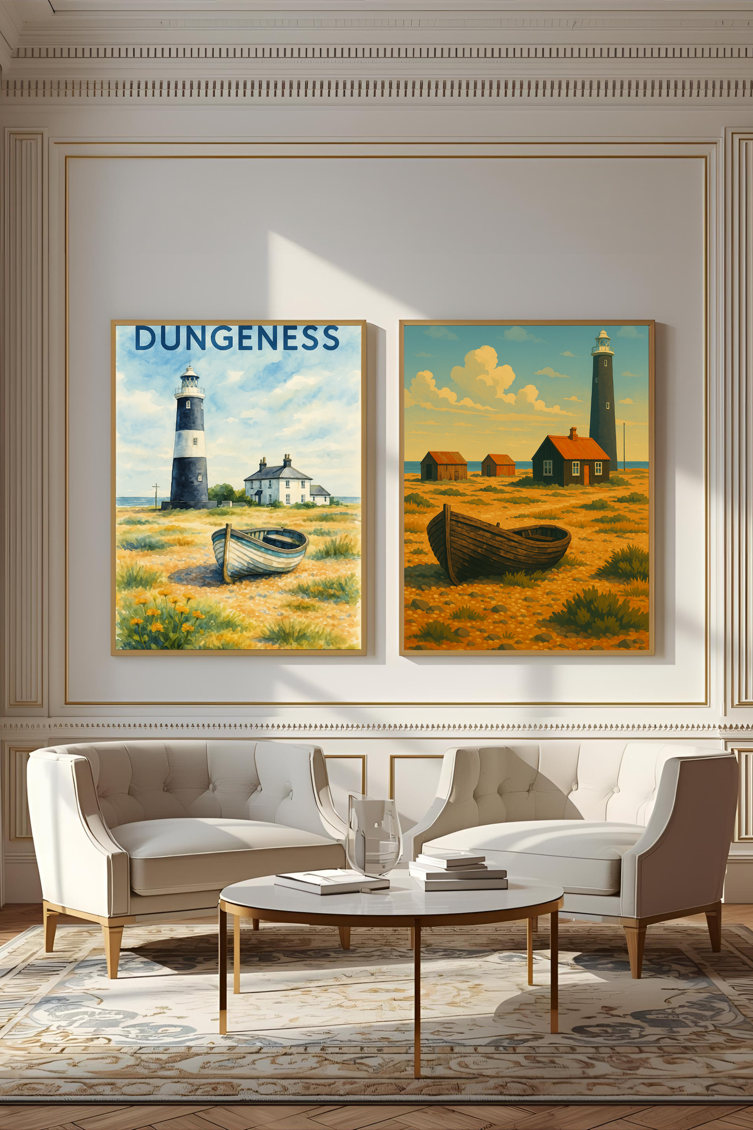 Dungeness Shores: Watercolor Beach Landscape