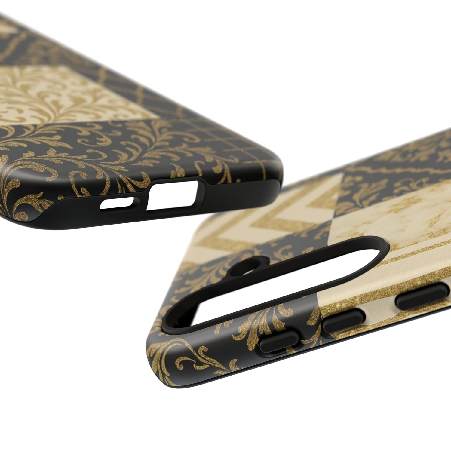 Phone Case, Luxury Black and Gold Festive Design for Christmas Gift, Holiday Decor, Tough Cases, Winter Celebration, Elegant iPhone Cover