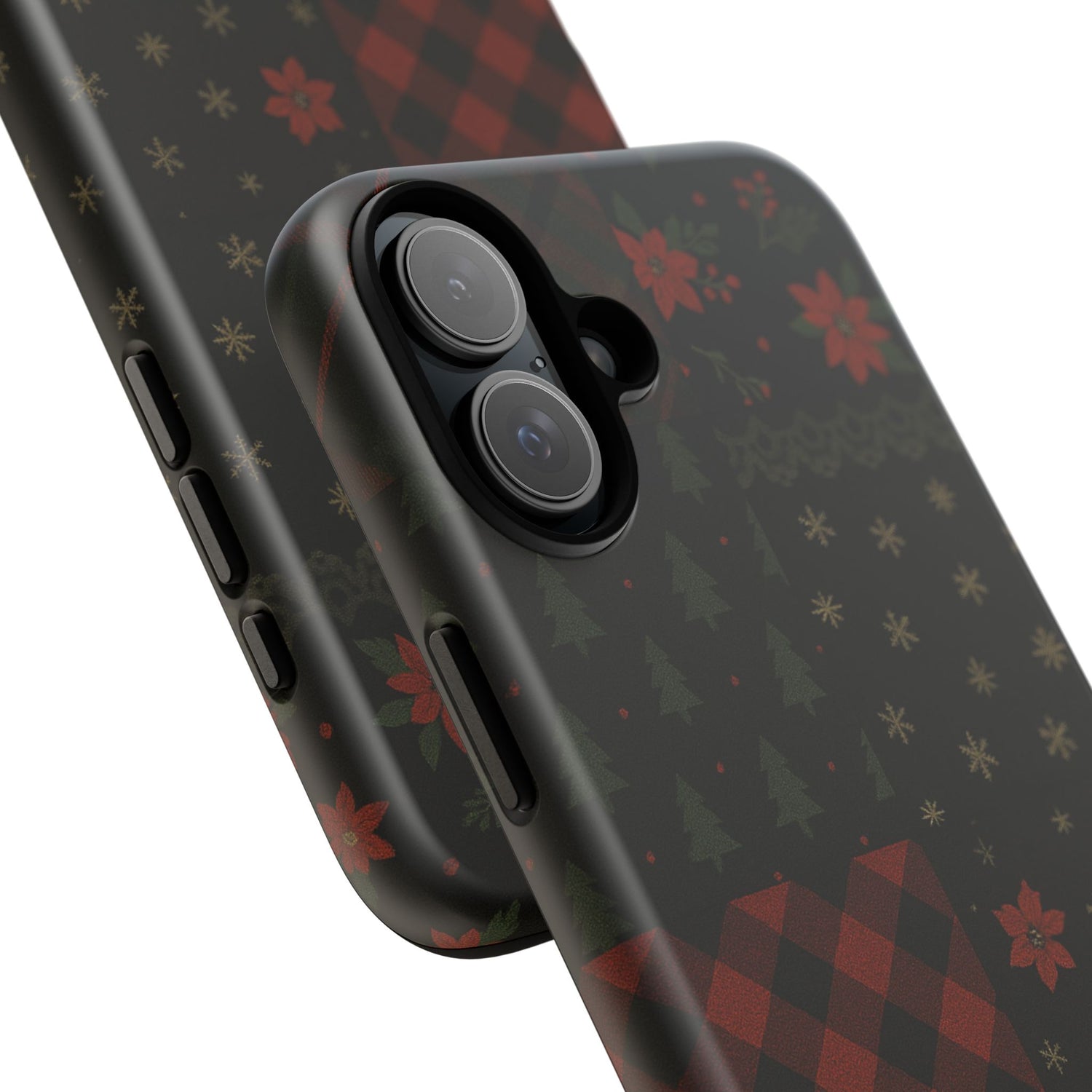 Black Festive Phone Case - Christmas Phone Cover - Tough Design