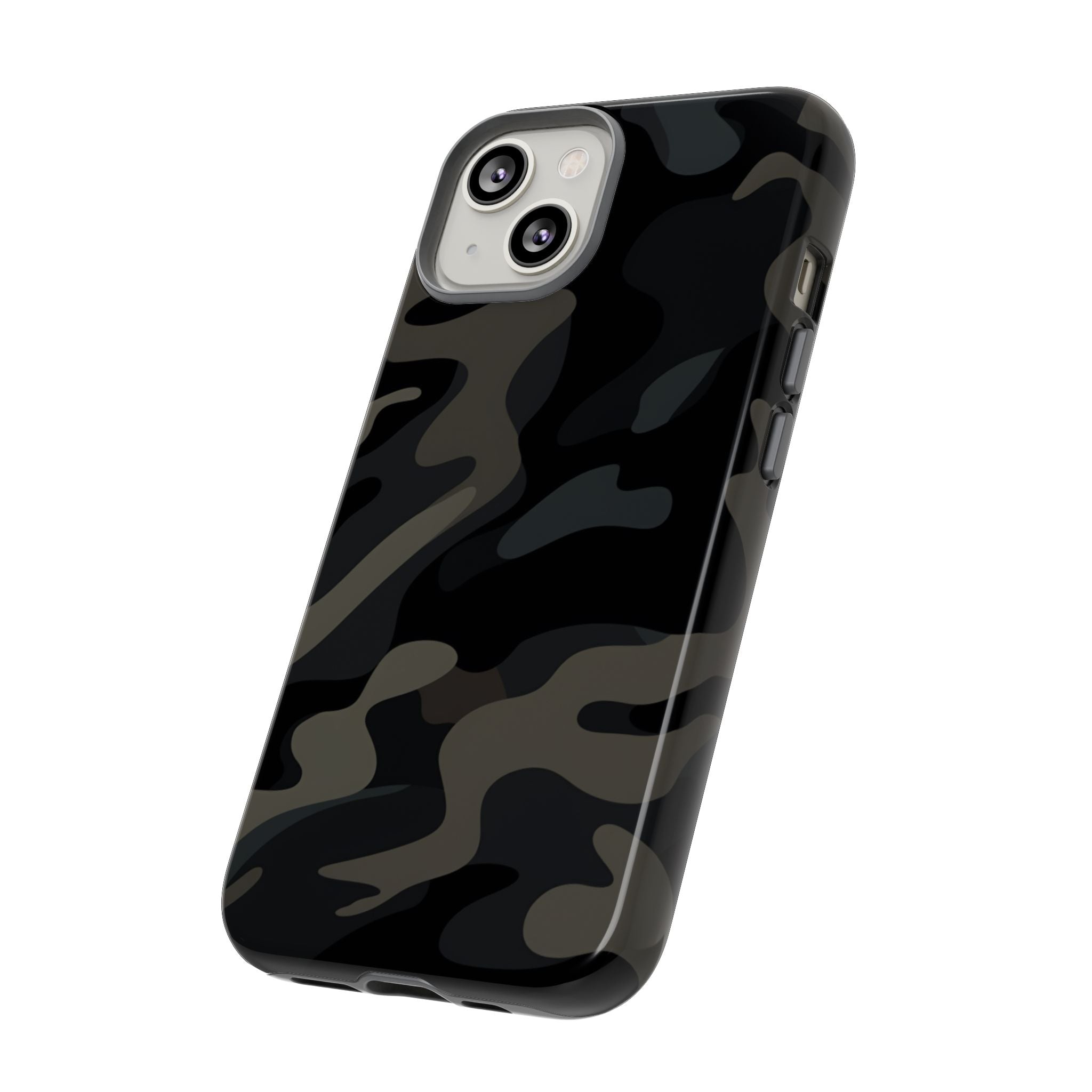 Black Camouflage Phone Case for iPhone, Samsung and Google Pixel