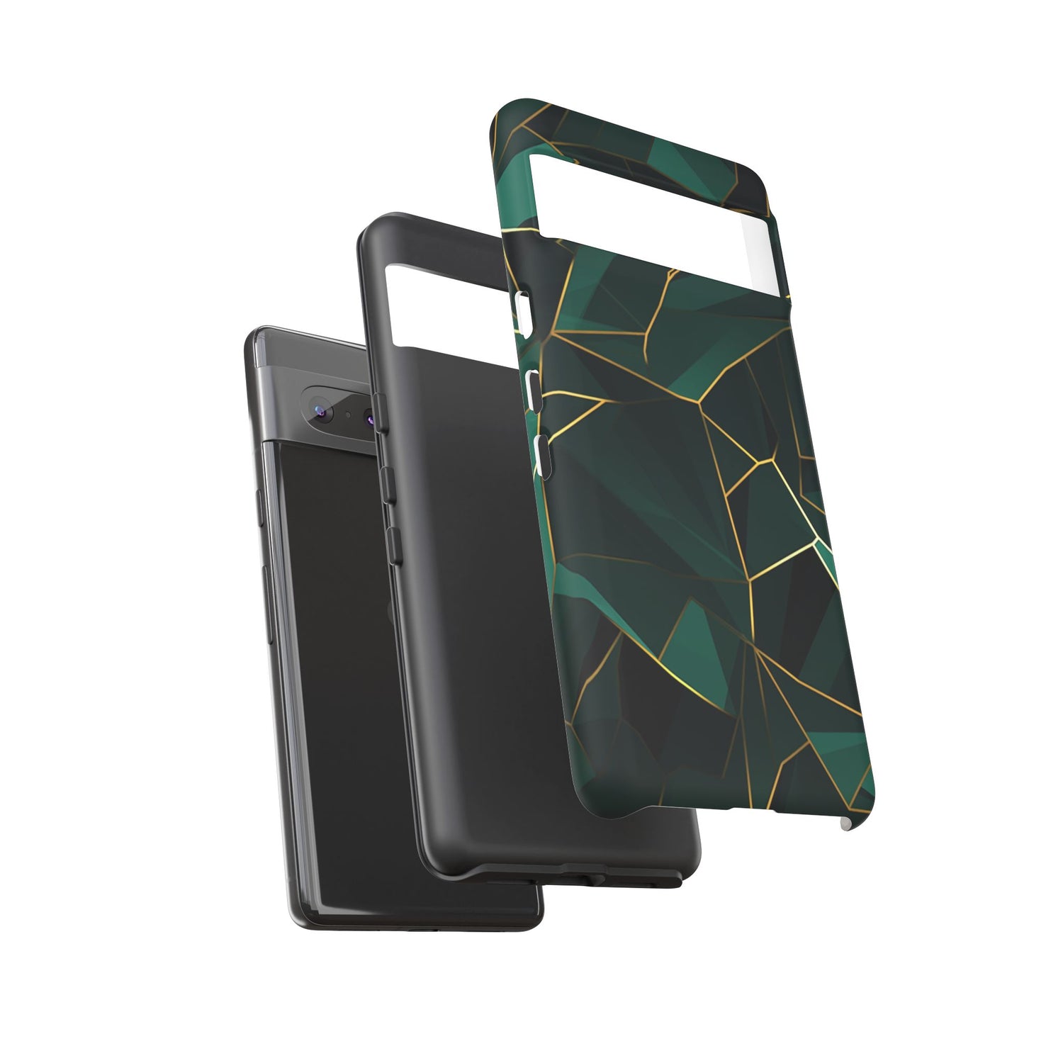 Emerald Veil - Geometric Luxe Phone Case