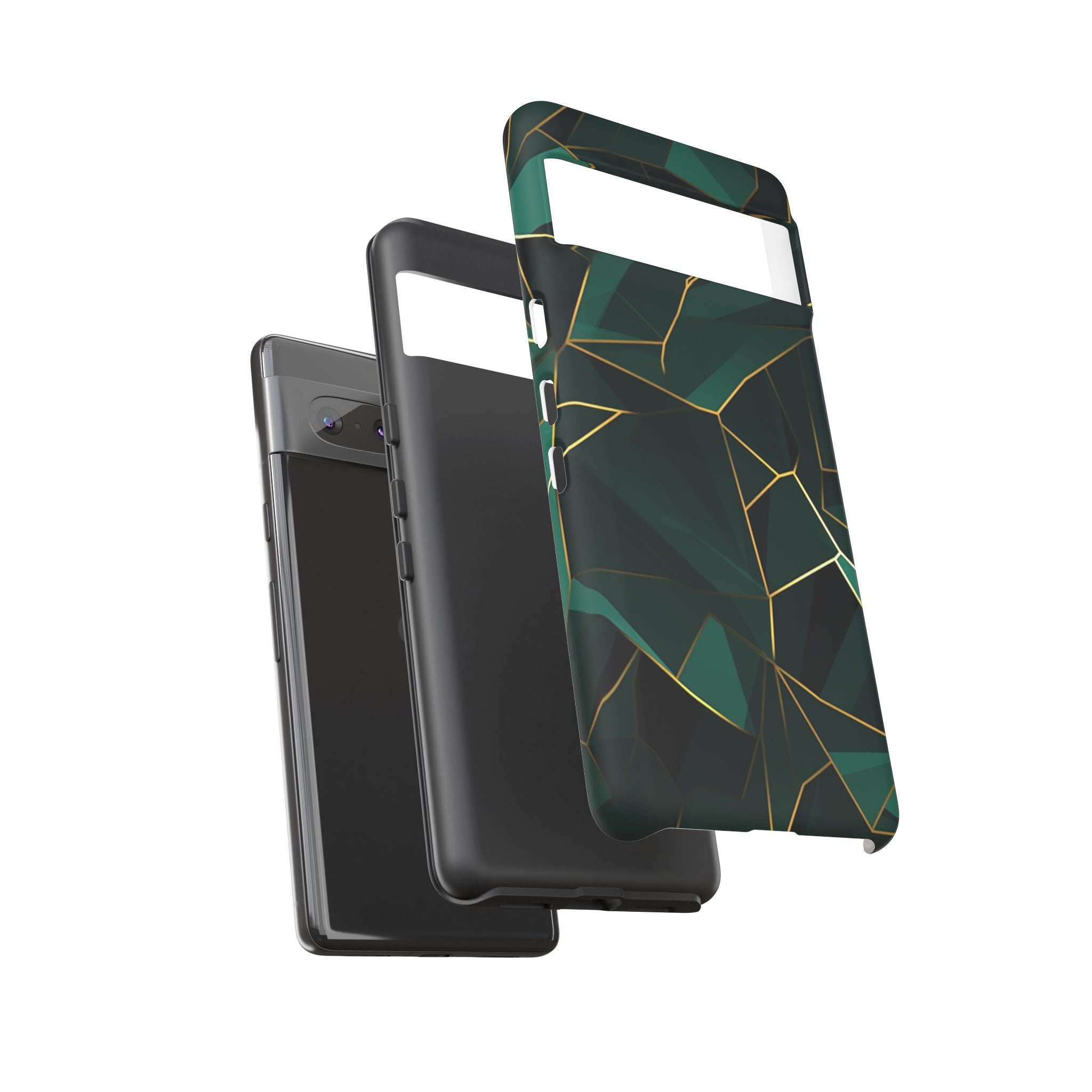 Emerald Veil - Geometric Luxe Phone Case