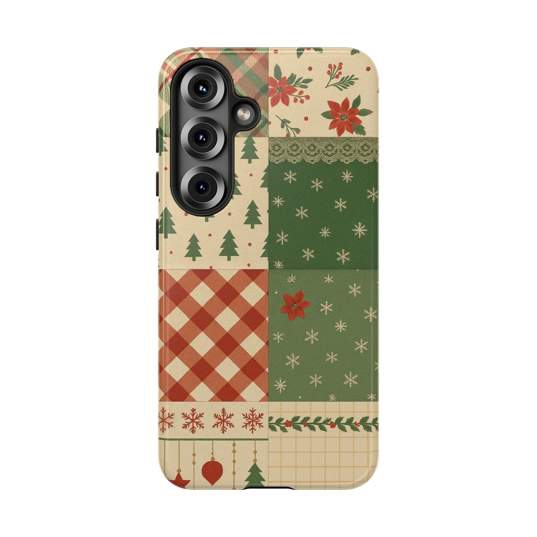 Festive Phone Cases, Luxury Black and Gold Design for Christmas Gift, Holiday Decor, Tough Case, Winter Celebration, Elegant iPhone Cover Samsung Galaxy S25 Glossy