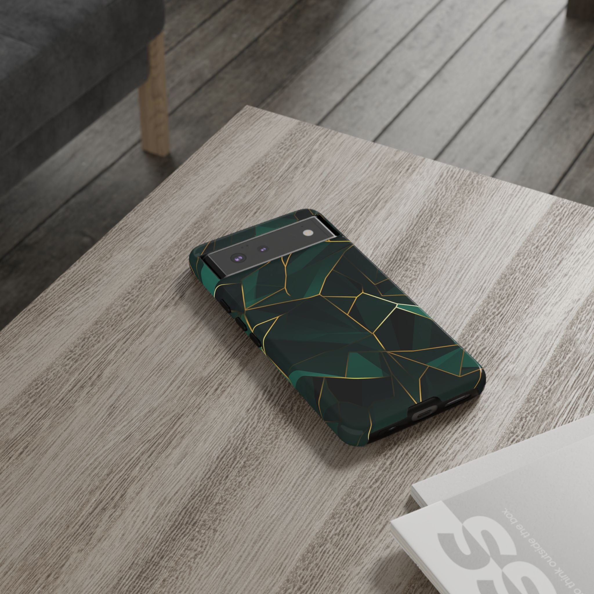 Emerald Veil - Geometric Luxe Phone Case