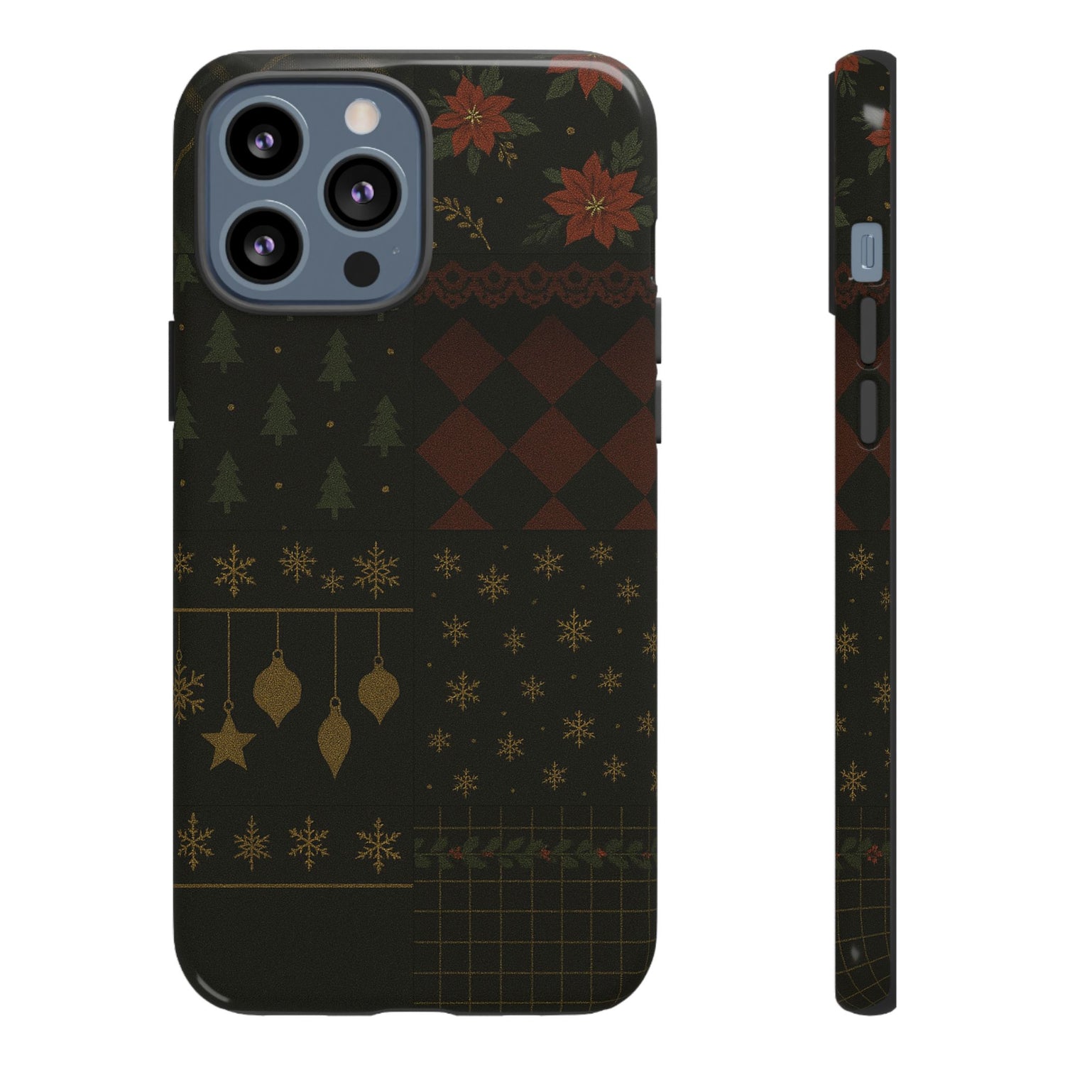 Black Luxury Phone Case for Christmas Festive Season - Tough design iPhone 13 Pro Max Glossy